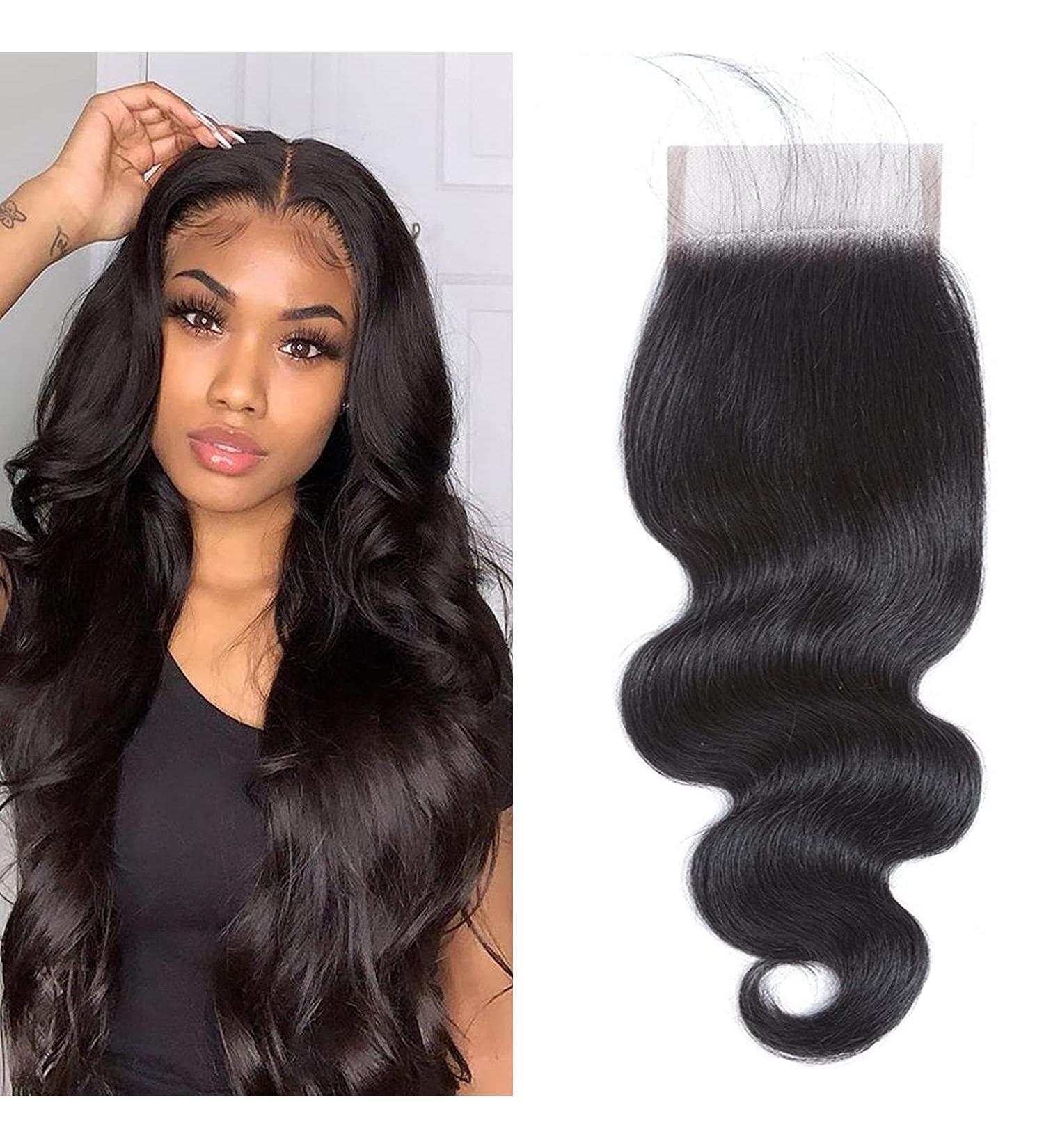 4x4 Closure Body Wave Human Hair Closure 4x4 Lace Closure Top Swiss Lace Closure 4x4 Body Wave Closure 100% Unprocessed Virgin Hair Lace Closure Brazilian Remy Hair 10 inch - Buy Online on GoSupps.com