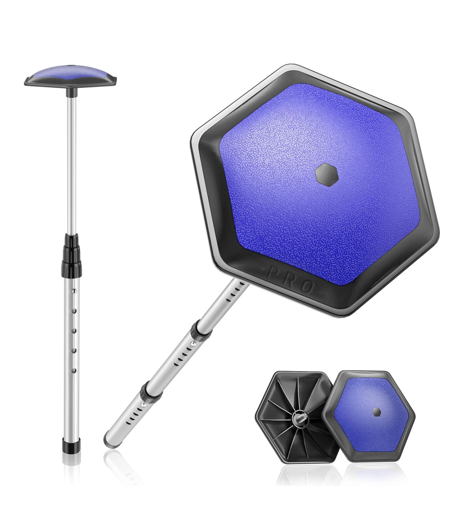 ToVii Portable Golf Club Stiff Arm Support Protector - Adjustable Aluminum Pole - Blue - Buy Online on GoSupps.com
