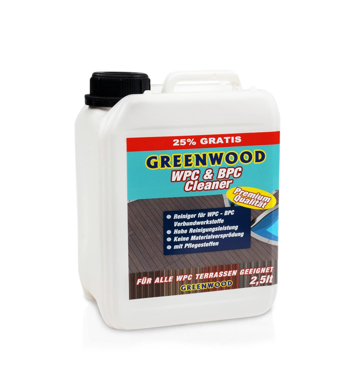 Greenwood WPC & BPC Cleaner | PH Neutral Concentrate for Terrace Planks | 2.5L - Eco-Friendly Cleaning Agents & Care Products - Buy Online on GoSupps.com