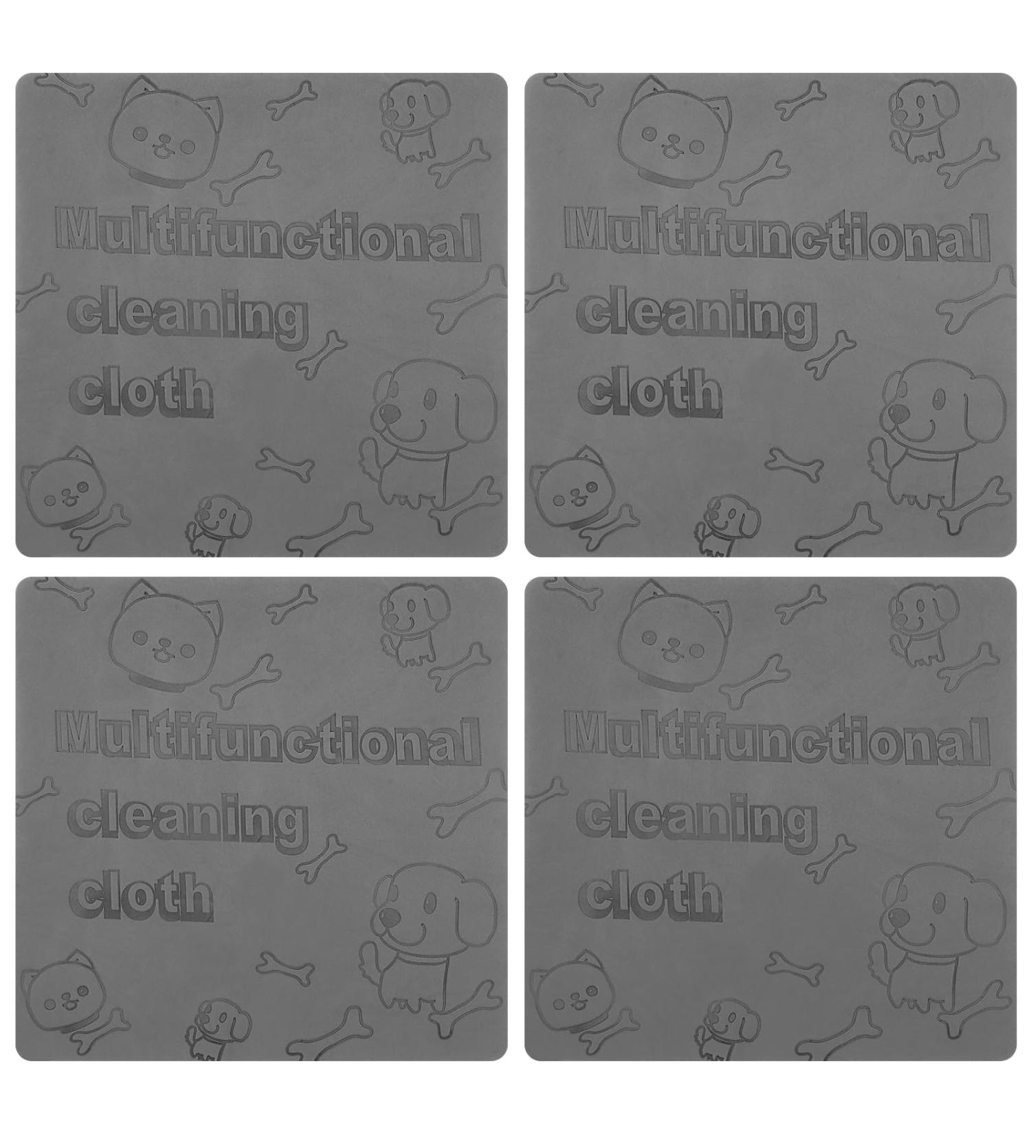 4 Pack Damp Clean Duster Towel Reusable Streakless Cleaning Cloths Soft Sponge Cleaning Cloths Thick Damp Dusting Cloth Water Absorbent Damp Cleaning Duster for Window Tiles Blinds 23 23 0.4cm - Buy Online on GoSupps.com