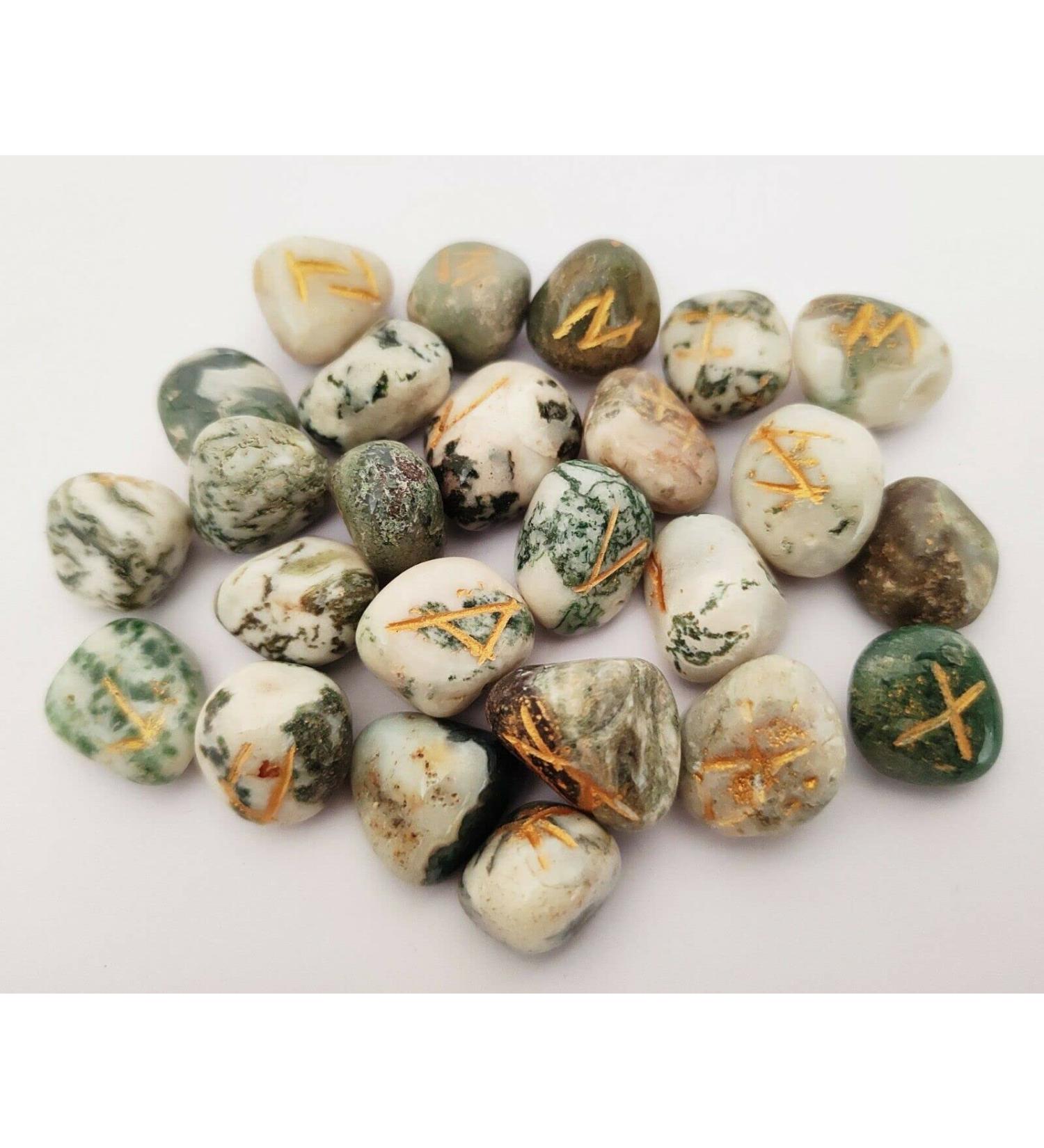 Sharvgun Tree Agate Rune Stone Set 25 pi ces avec tableau en bois MDF runique grav lettrage symbolique pa en velours noir/rouge pochette incluse bo te-cadeau - Buy Online on GoSupps.com