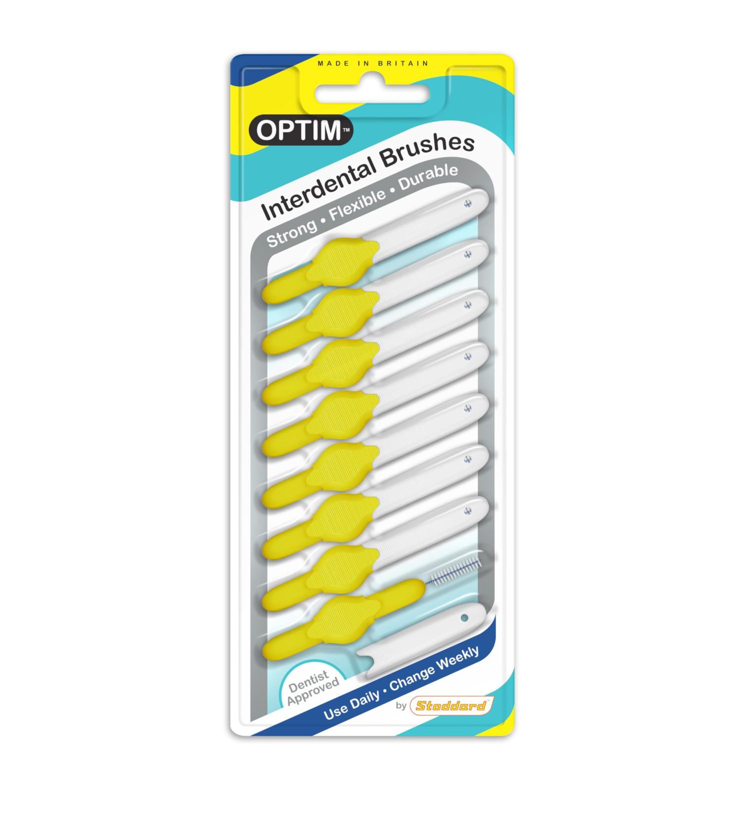 Stoddard Icon Soft Interdental Brushes Fine - 0.7 mm Yellow - 8 Brush Pack