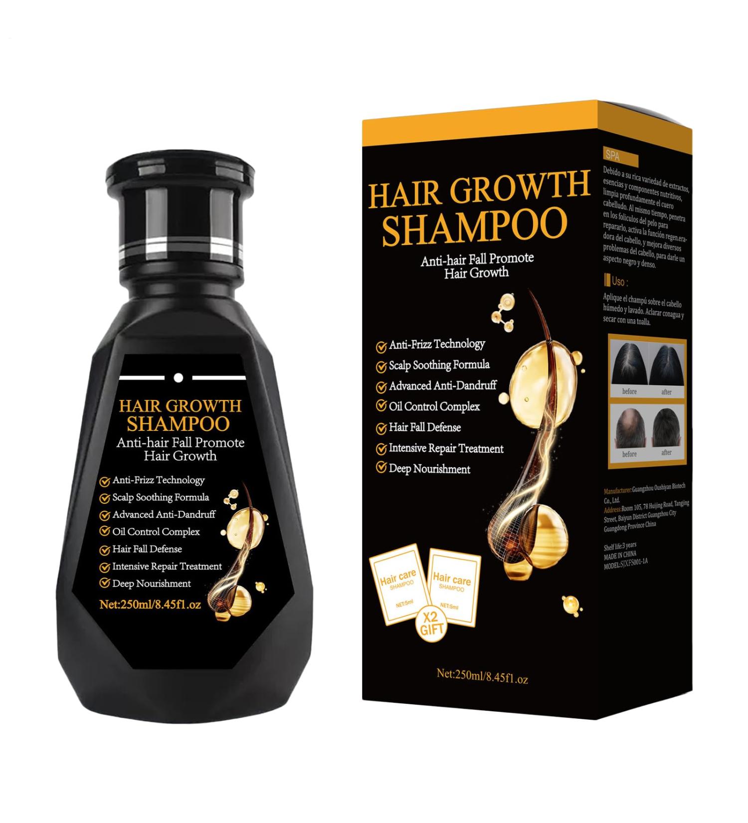  Esncddym Hair Strengthening Shampoo 250 ml Men's Hair Growth Shampoo Natural Deep Cleansing Conditioner Soothing Scalp Intense Volume Boosted Volume - Buy Online on GoSupps.com