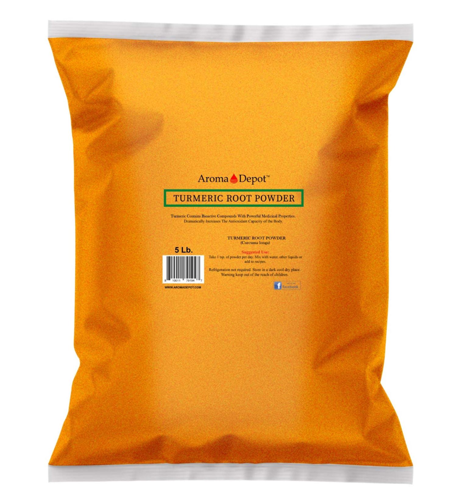 Organic 5 lb Turmeric Powder with Curcumin - Raw, Non-GMO, Gluten Free, Vegan Friendly - Buy Online on GoSupps.com