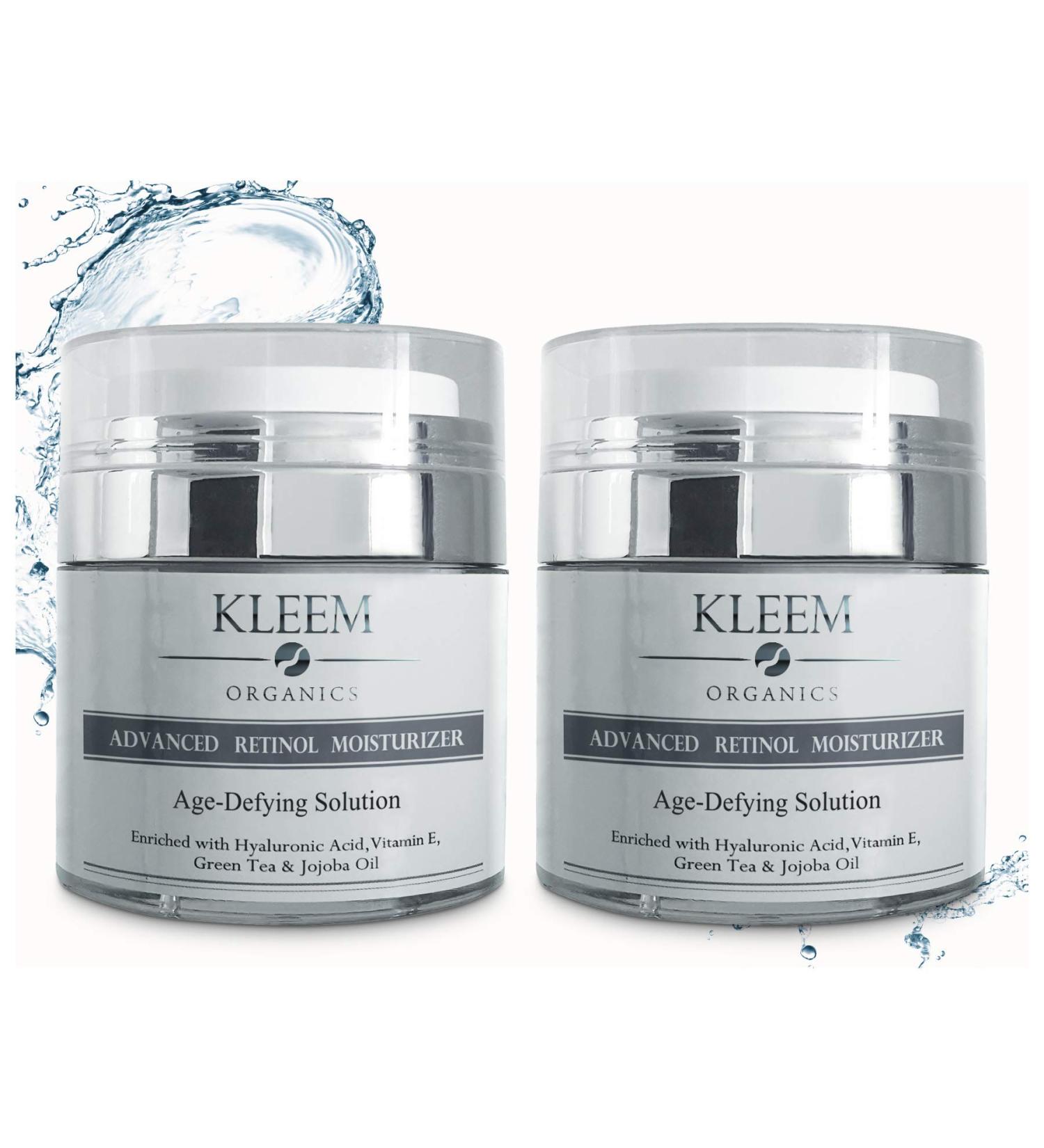 Advanced Anti Aging Retinol Cream Twin Set for Women & Men - With Hyaluronic Acid & Vitamin E - Reduces Wrinkles & Fine Lines - Day and Night Serum - 1.7 Fl Oz Bundle - Buy Online on GoSupps.com