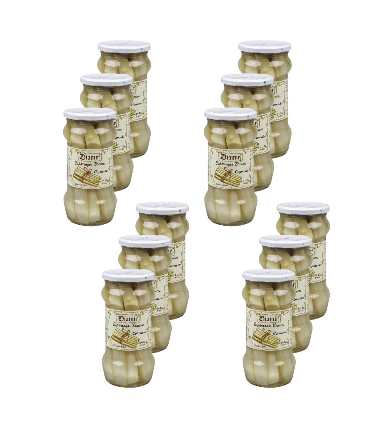 diamir Lot 12x Extra white asparagus - Jar 520g