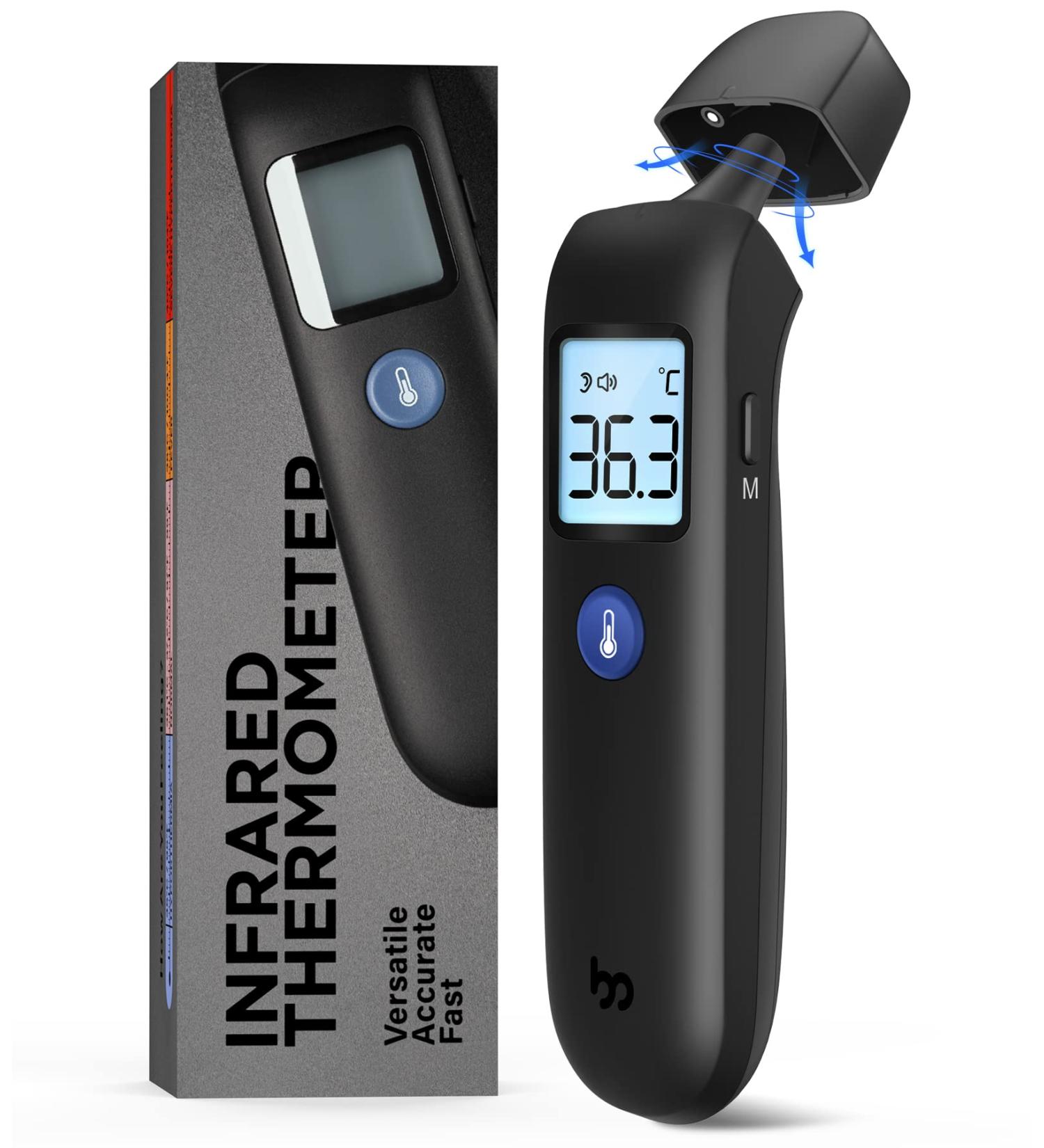 Buy Contactless Infrared Thermometers for All Ages - 2-in-1 Ear & Forehead Thermometer | Easy to Use & Accurate - Buy Online on GoSupps.com