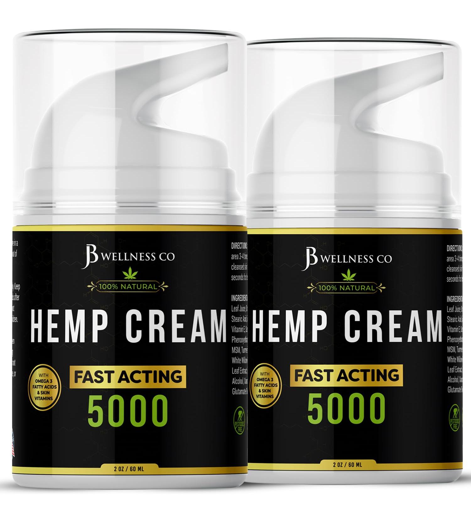 Hemp Cream -4oz- Neem MSM Turmeric Emu Oil Menthol Aloe - 2 Pack - Buy Online on GoSupps.com