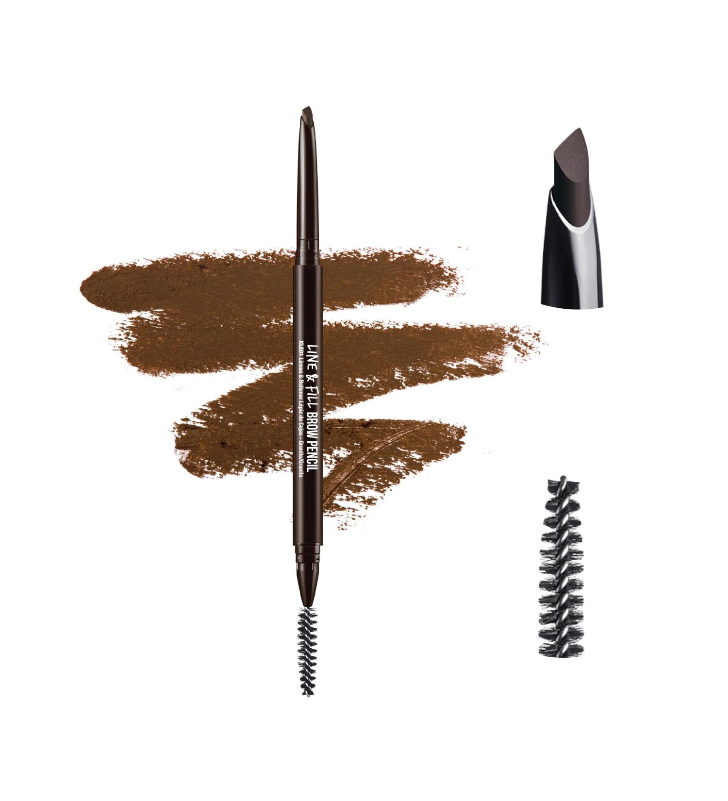 Kiss New York Professional Eyebrow Pencil - Dual-Sided Retractable Brow Definer D-Shape Design Cruelty-Free Silky Smooth Texture - Chocolate Brown - Buy Online on GoSupps.com