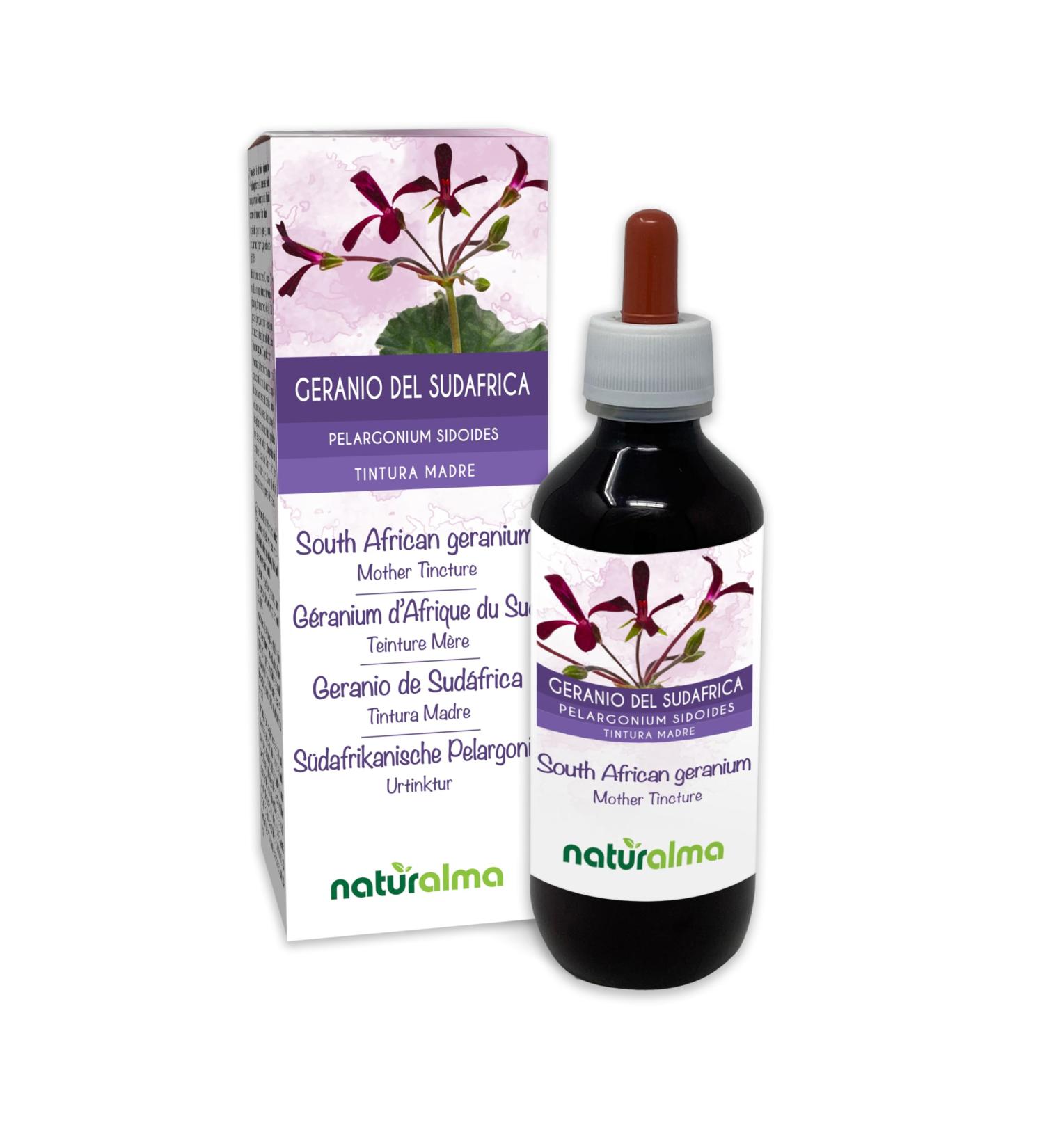 South African Geranium Root Mother Tincture 200ml - Alcohol-Free Natural Extract | Vegan Supplement | Liquid Drops by Naturalma - Buy Online on GoSupps.com
