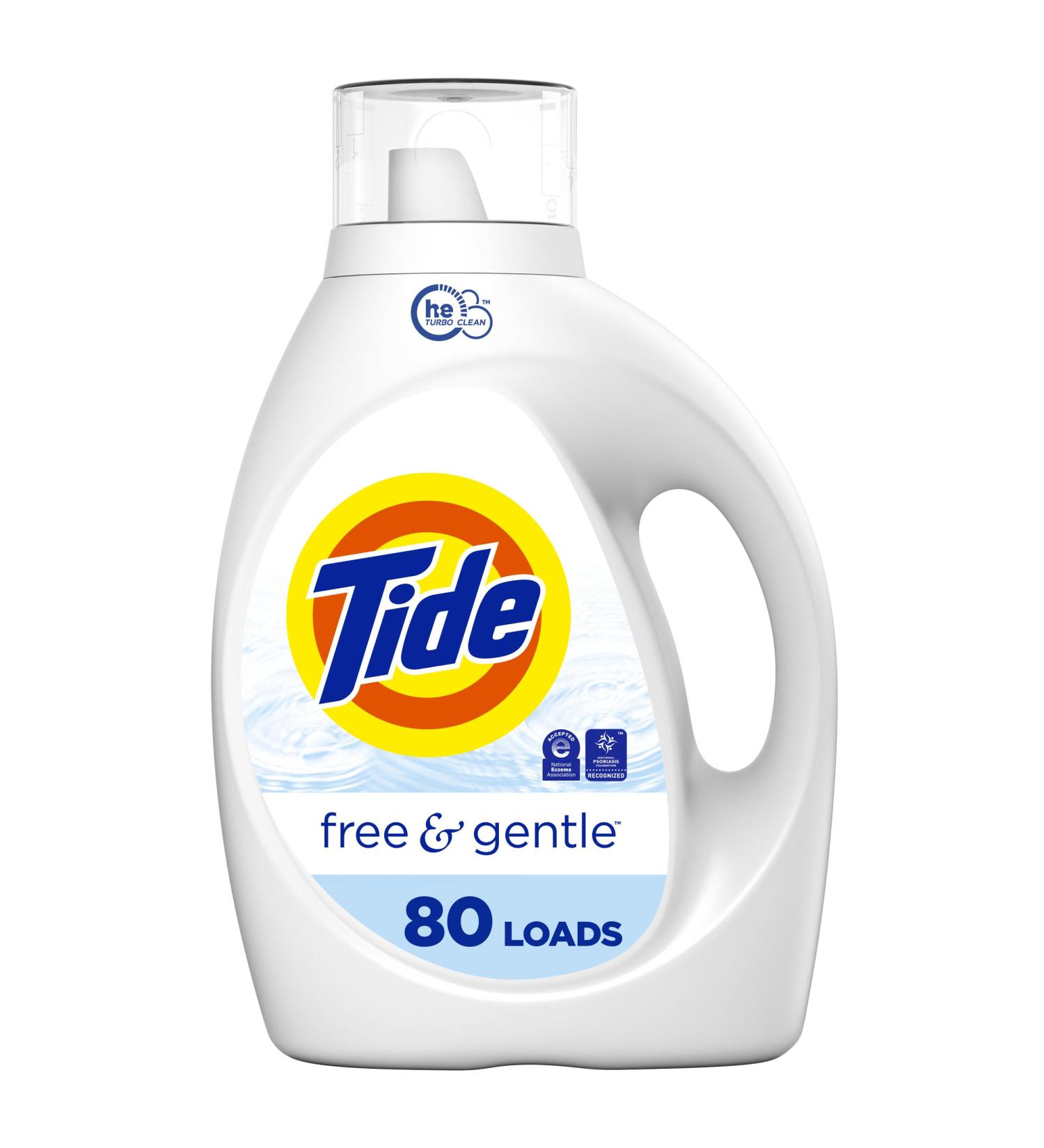 Tide Free & Gentle Liquid Laundry Detergent - 80 Loads 105 fl oz | Buy Online for International Shipping - Buy Online on GoSupps.com