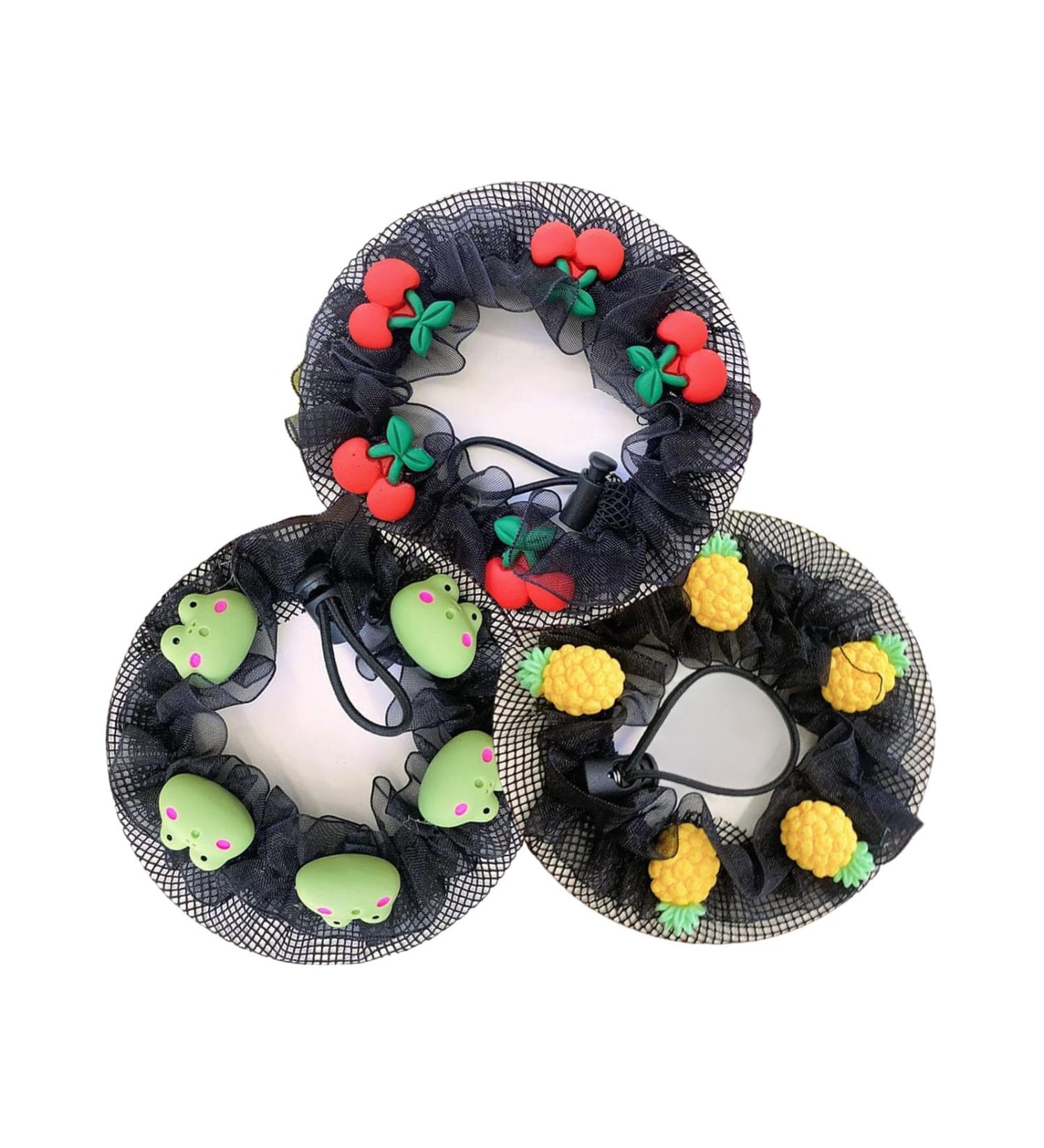 Children's Hair Net Bun Invisible Balllet Adjustable Mesh Hairnets Ballet Cute Hair Bun Cover for Girls Ballet (3 Pcs A) - Buy Online on GoSupps.com