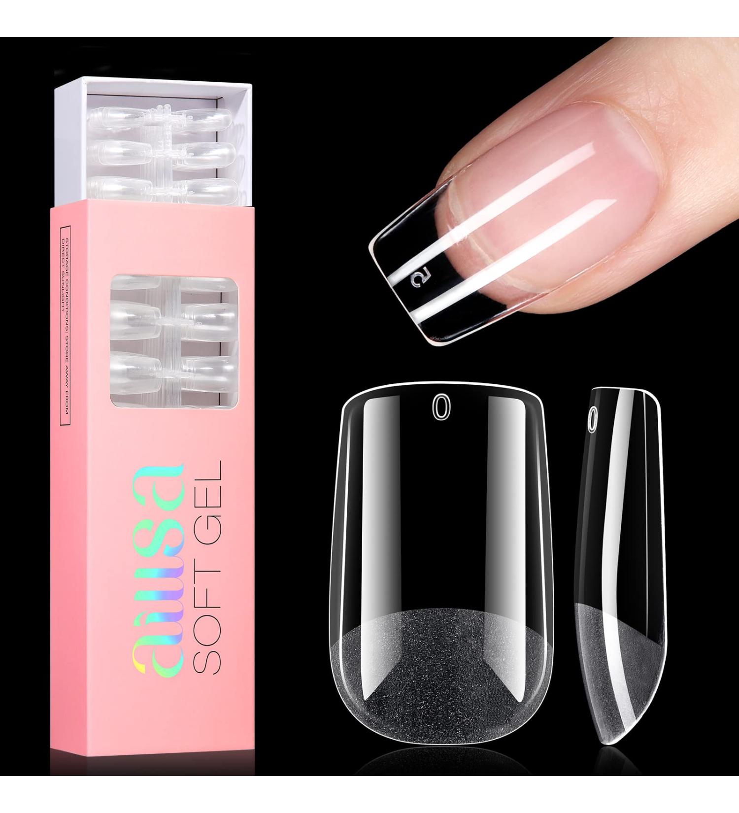 AILLSA Square Nail Tips - 360pcs Half Matte Full Cover Fake Nails Short Square - Pre-shaped Acrylic Clear Gelly Tips - Press On Nail Extension Kit - Gift Box Included - Buy Online on GoSupps.com