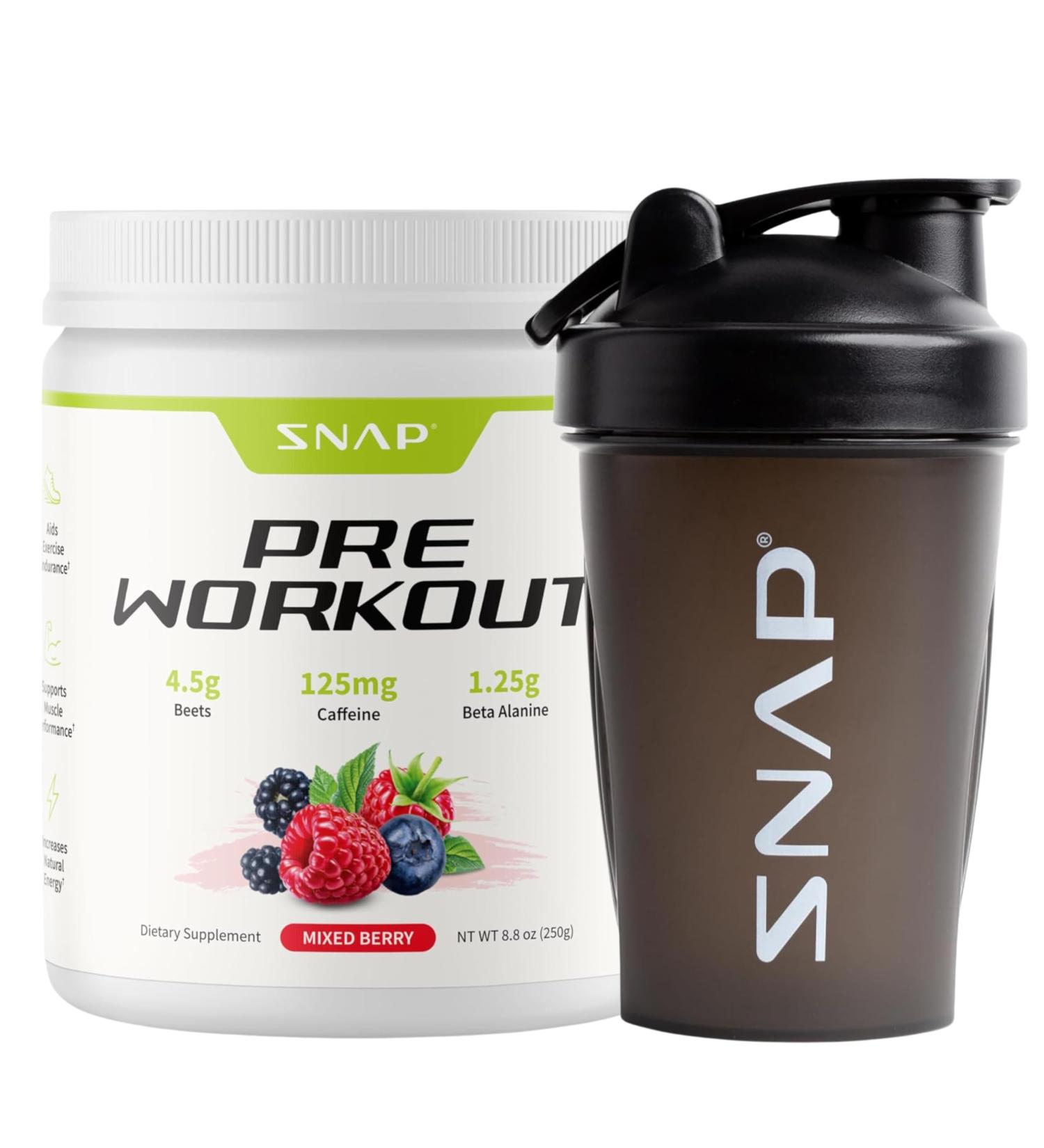 Pre Workout Beet Root Powder Nitric Oxide Supplement Preworkout for Men and Women with Organic Beets and B Vitamins Energy Support 30 Servings Mixed Berry + Shaker - Buy Online on GoSupps.com