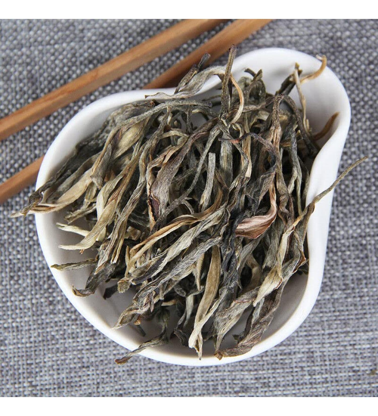 Th blanc du Yunnan Th cru en vrac bio Bud Pu'er 500g - Buy Online on GoSupps.com