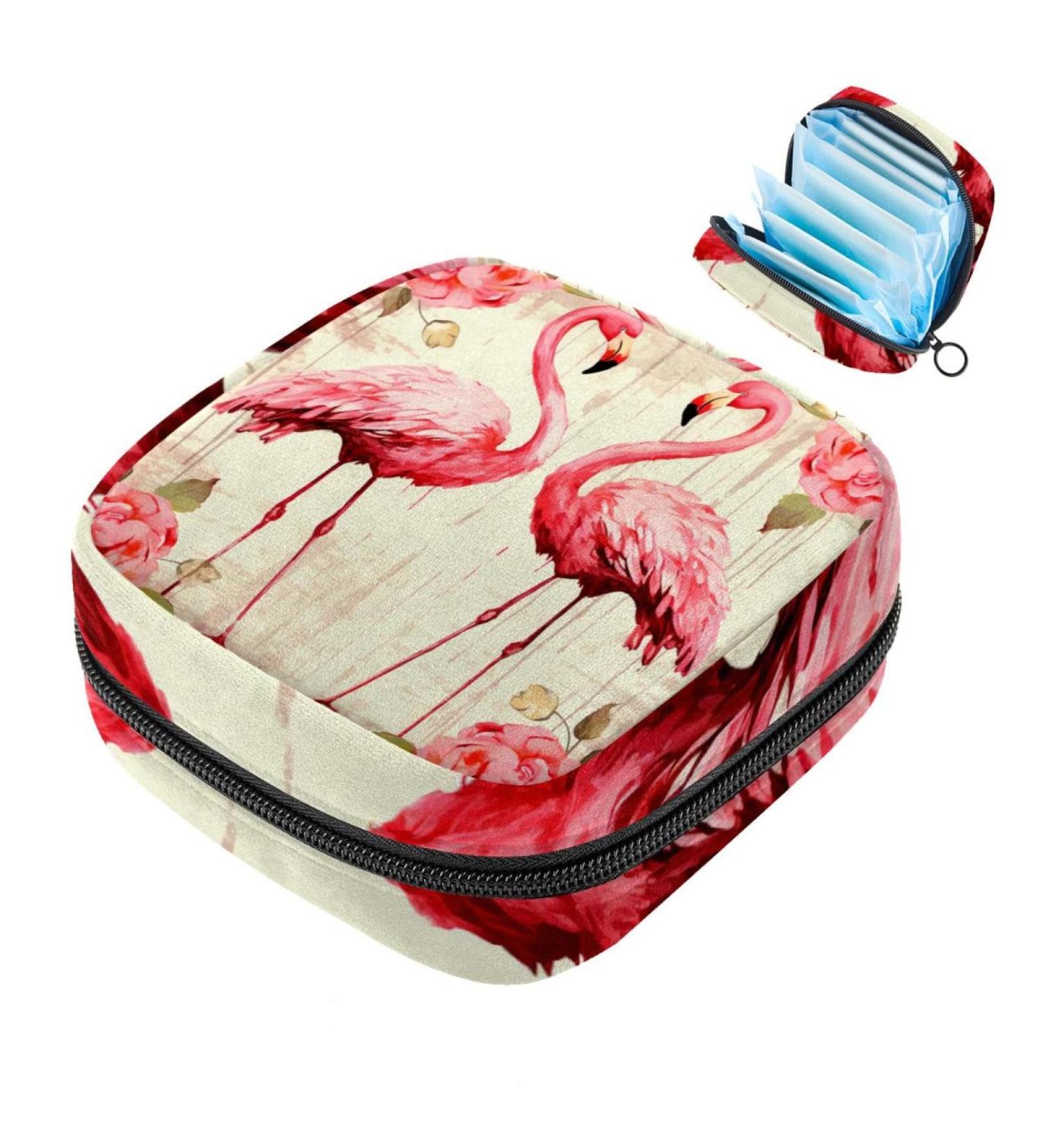 Period Bag - Stylish Sanitary Napkin & Tampon Storage for Purses | Floral & Flamingo Designs | Perfect Valentine's Day Gift - Buy Online on GoSupps.com