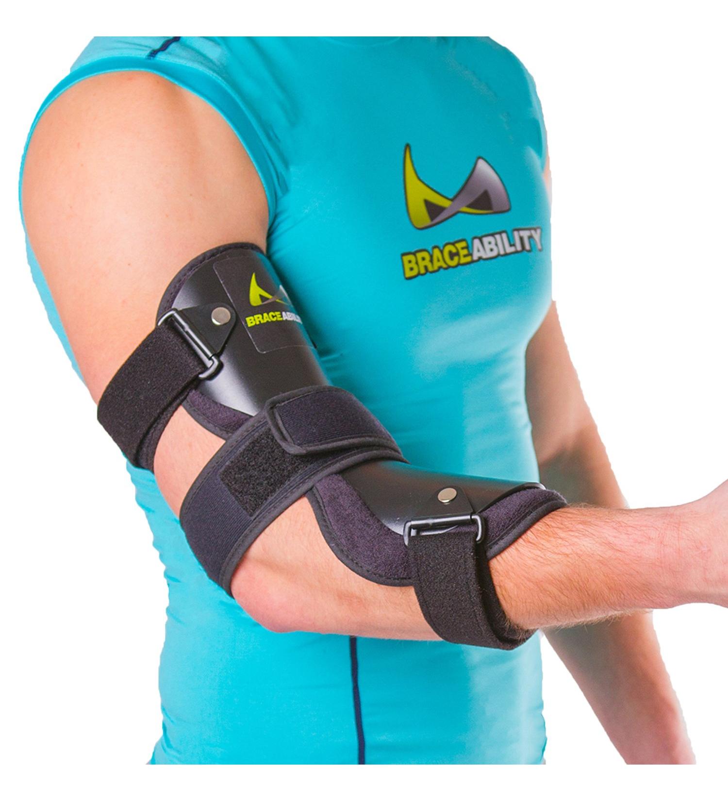 BraceAbility Cubital Tunnel Syndrome Elbow Brace - Ulnar Nerve Pain Relief | Arm Immobilizer for Hyperextended Elbow - Size M/L - Buy Online on GoSupps.com