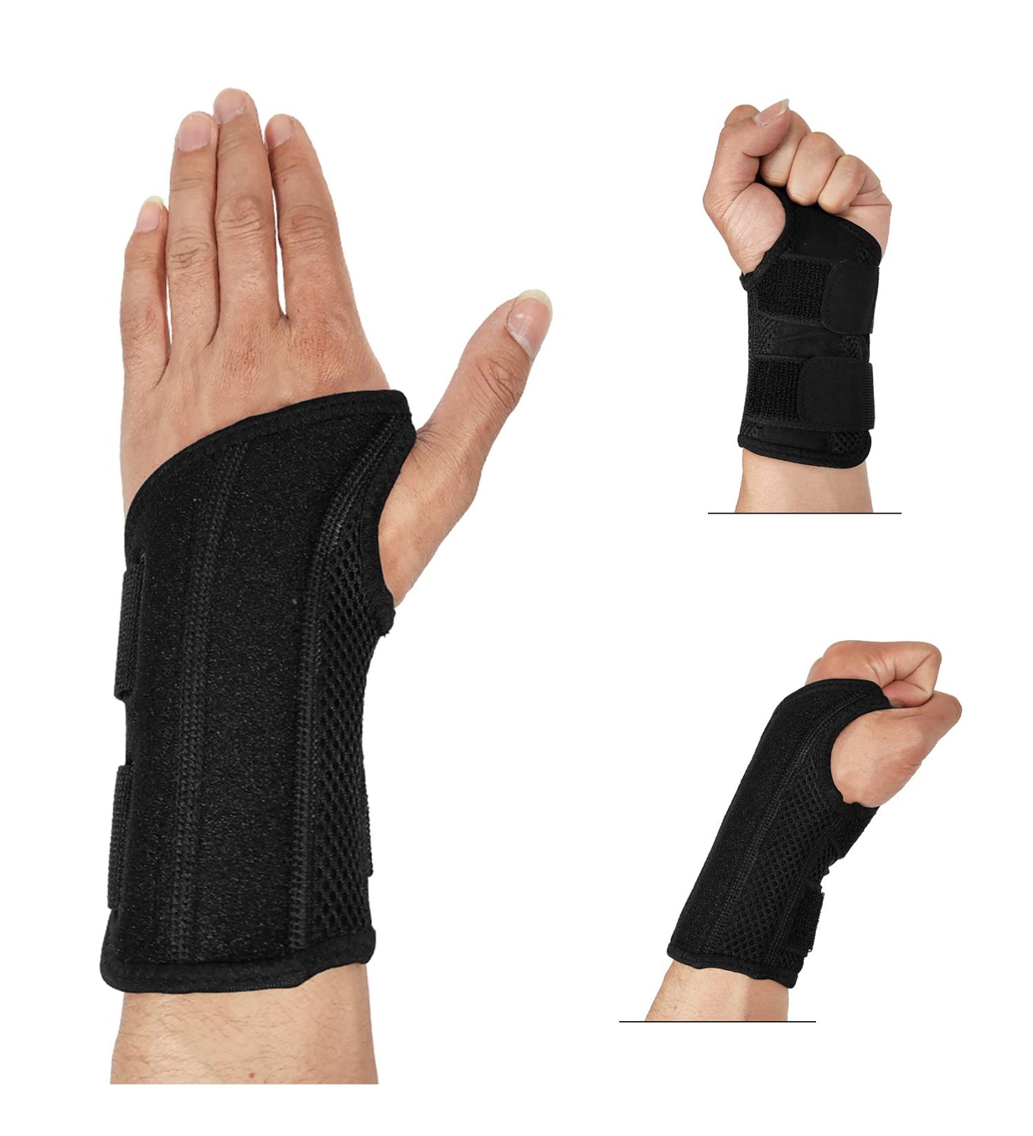 Abnii Wrist Support Brace with Metal Splint for Carpal Tunnel - Breathable Compression, Adjustable Straps - Arthritis & Joint Pain Relief - Left (L/XL) - Buy Online on GoSupps.com