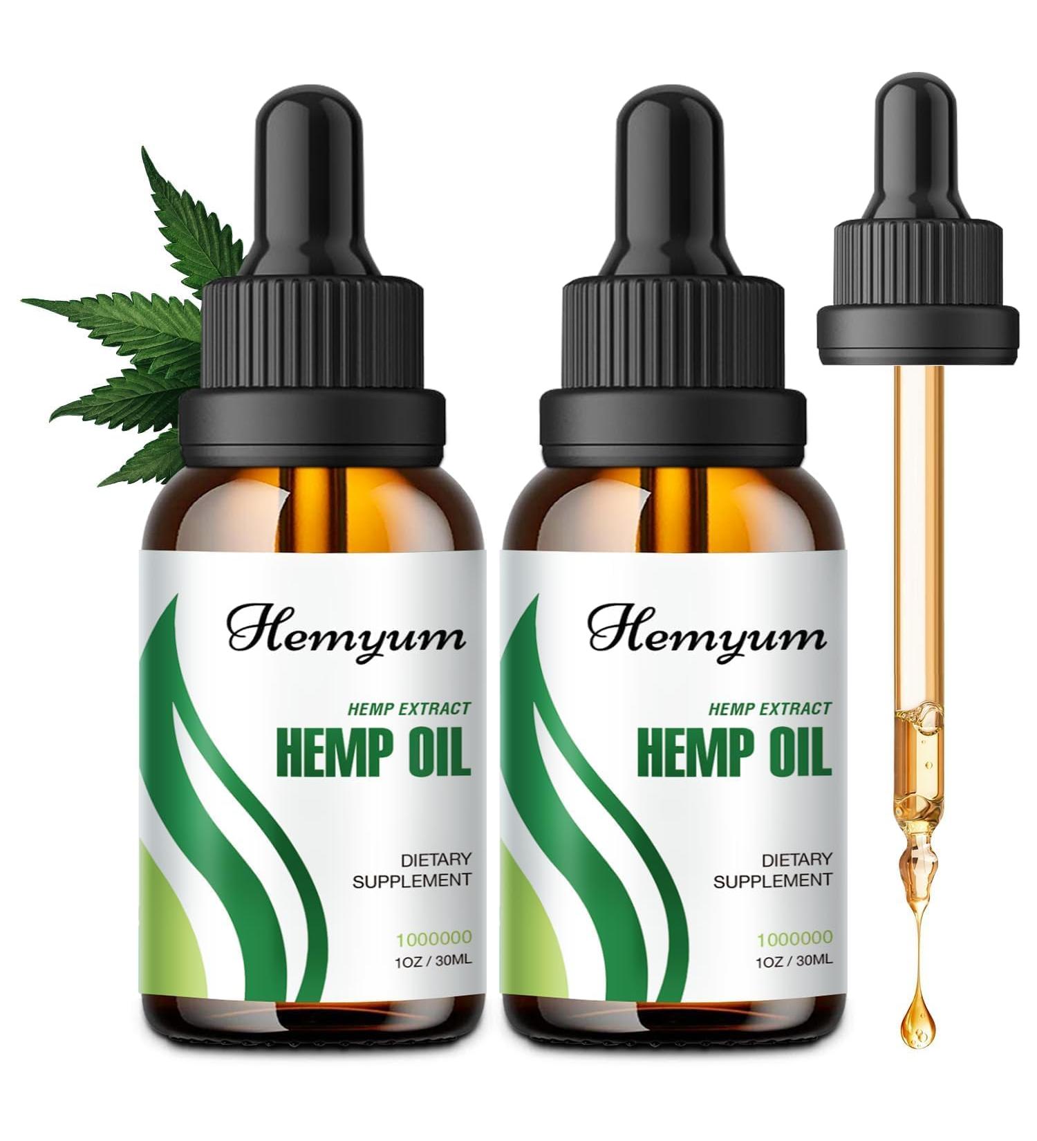 (2-Pack) Hemp Oil Drops High Potency - for Pain Relief Skin Anxiety 1 000 000 Maximum Strength Natural Hemp Oil - Organic Hemp Tincture Oils Extract Relieve Mood Unflavored 1 Fl Oz (Pack of 2) - Buy Online on GoSupps.com