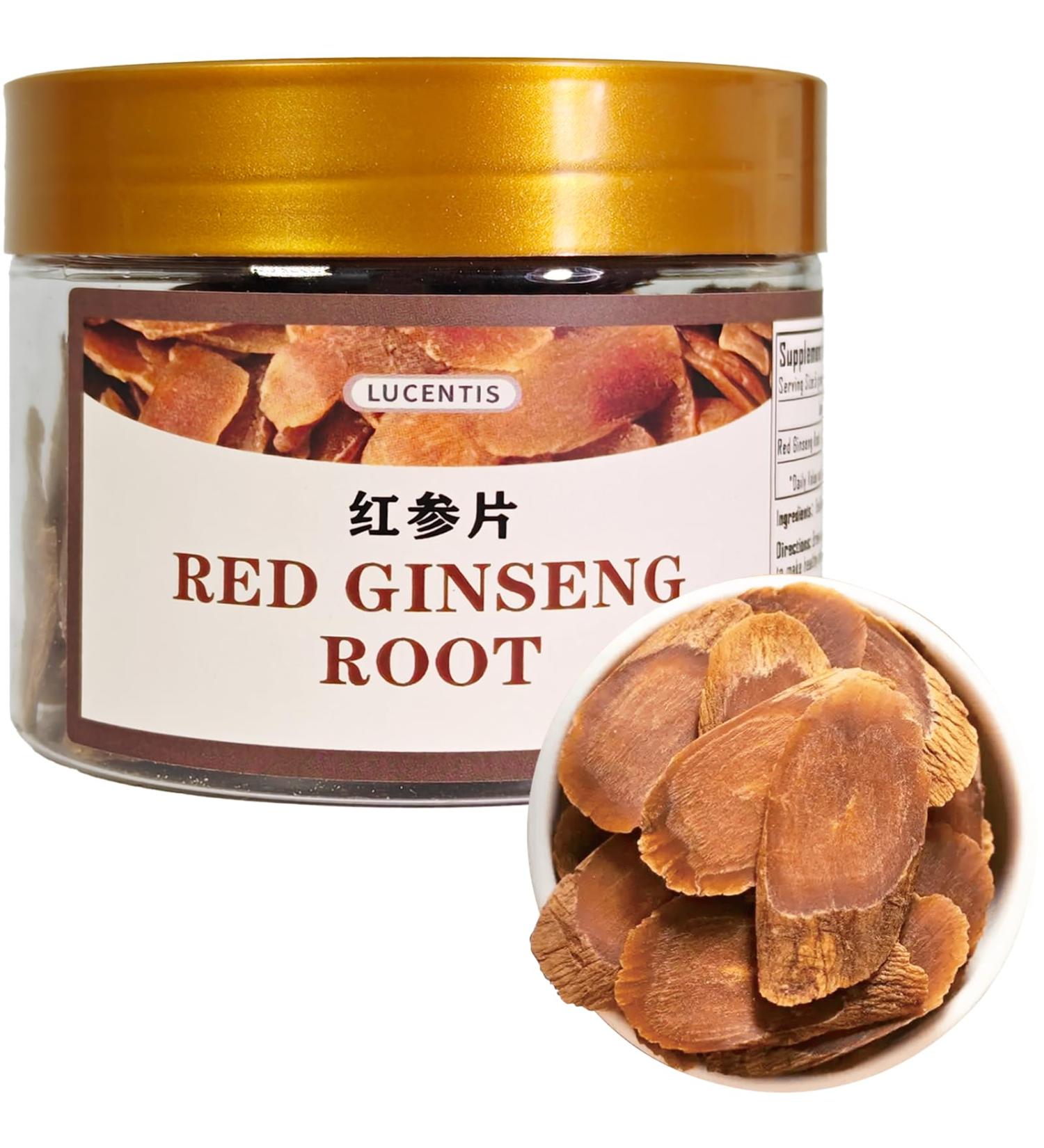 Premium Panax Red Ginseng Root ( ) 6 Years Grade Sliced 3.53 oz Korean Ginseng Panax Korean Red-Ginseng Roots - Buy Online on GoSupps.com
