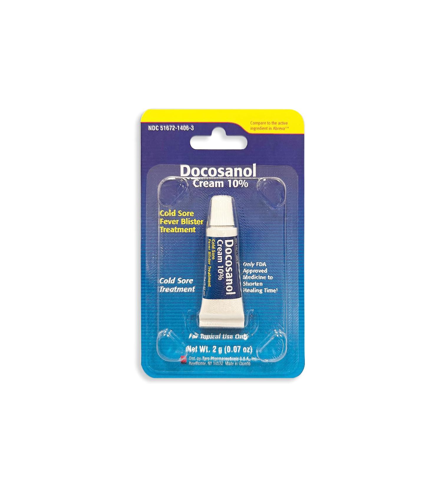 TARO Cold Sore Treatment - Docosanol 10% Cream | Relief for Fever Blisters - 0.07 oz Tube - Fast Shipping Worldwide - Buy Online on GoSupps.com
