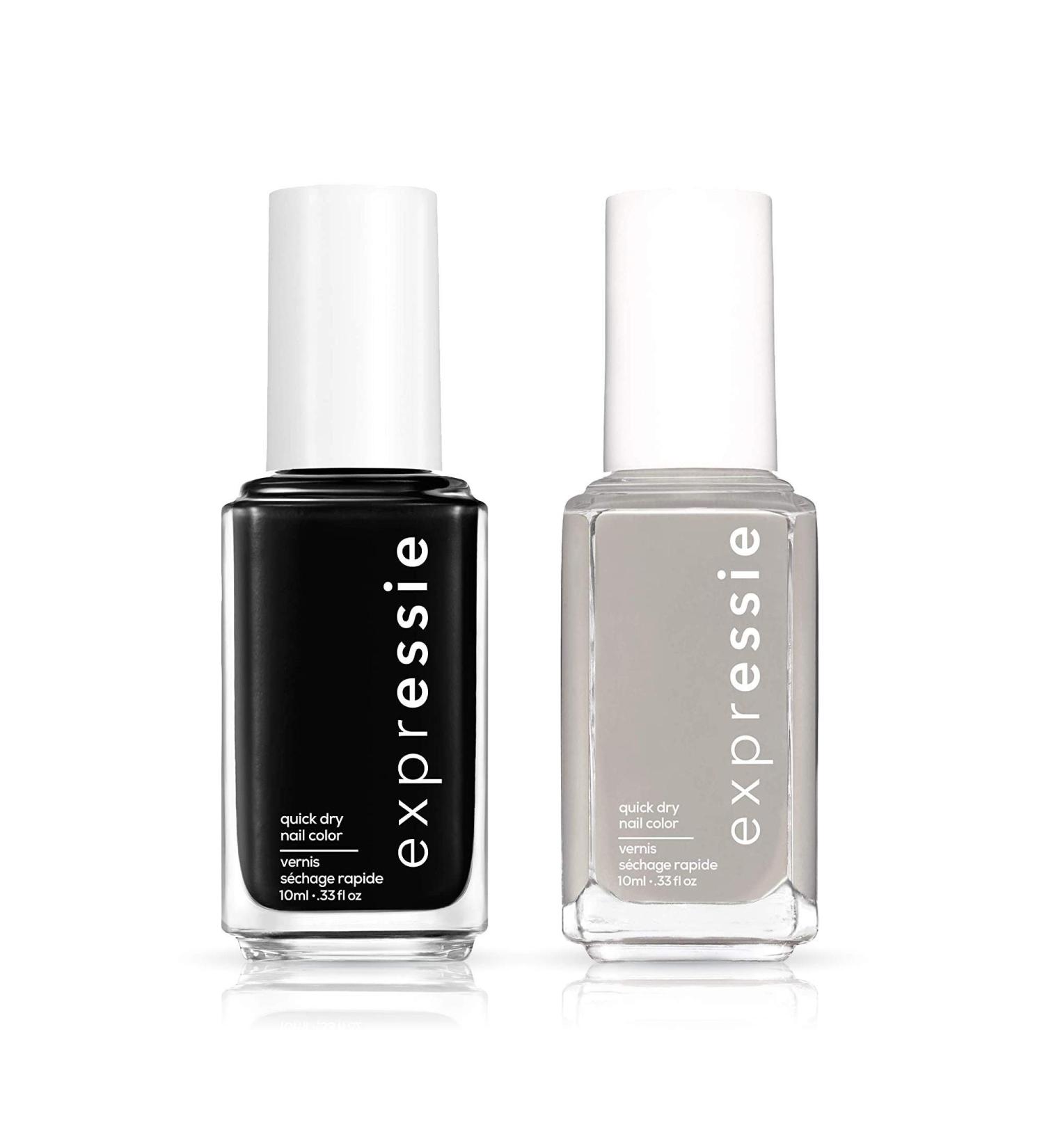 Expressie Quick Dry Vegan Nail Polish Set - Black & Gray Shades - 0.33 oz each - Buy Online on GoSupps.com