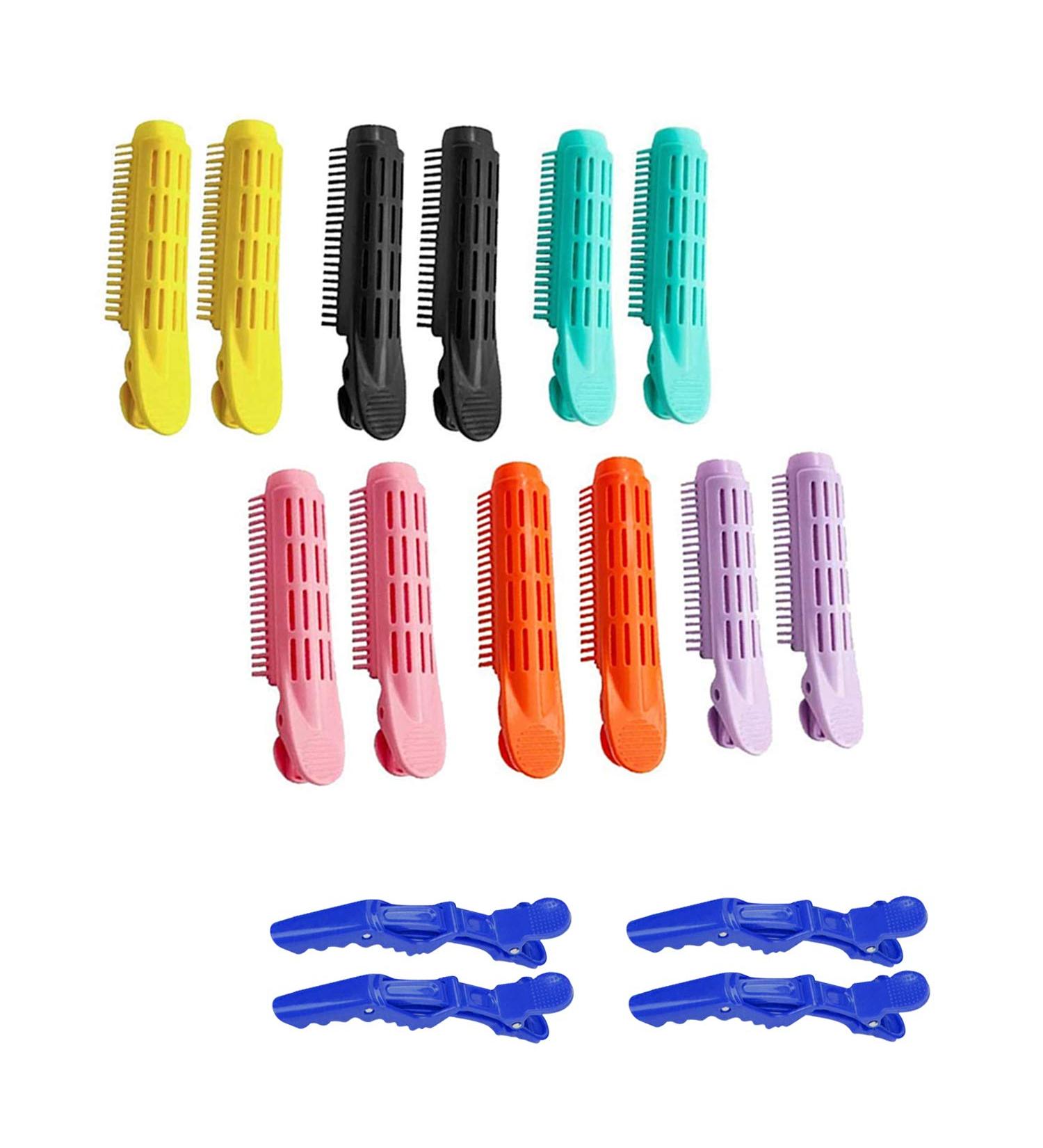 Volume-Giving Hair Root Clips - 12 Natural Fluffy Curlers for All Hair Types - Enhance Volume with 4 Bonus Hair Accessories - Buy Online on GoSupps.com