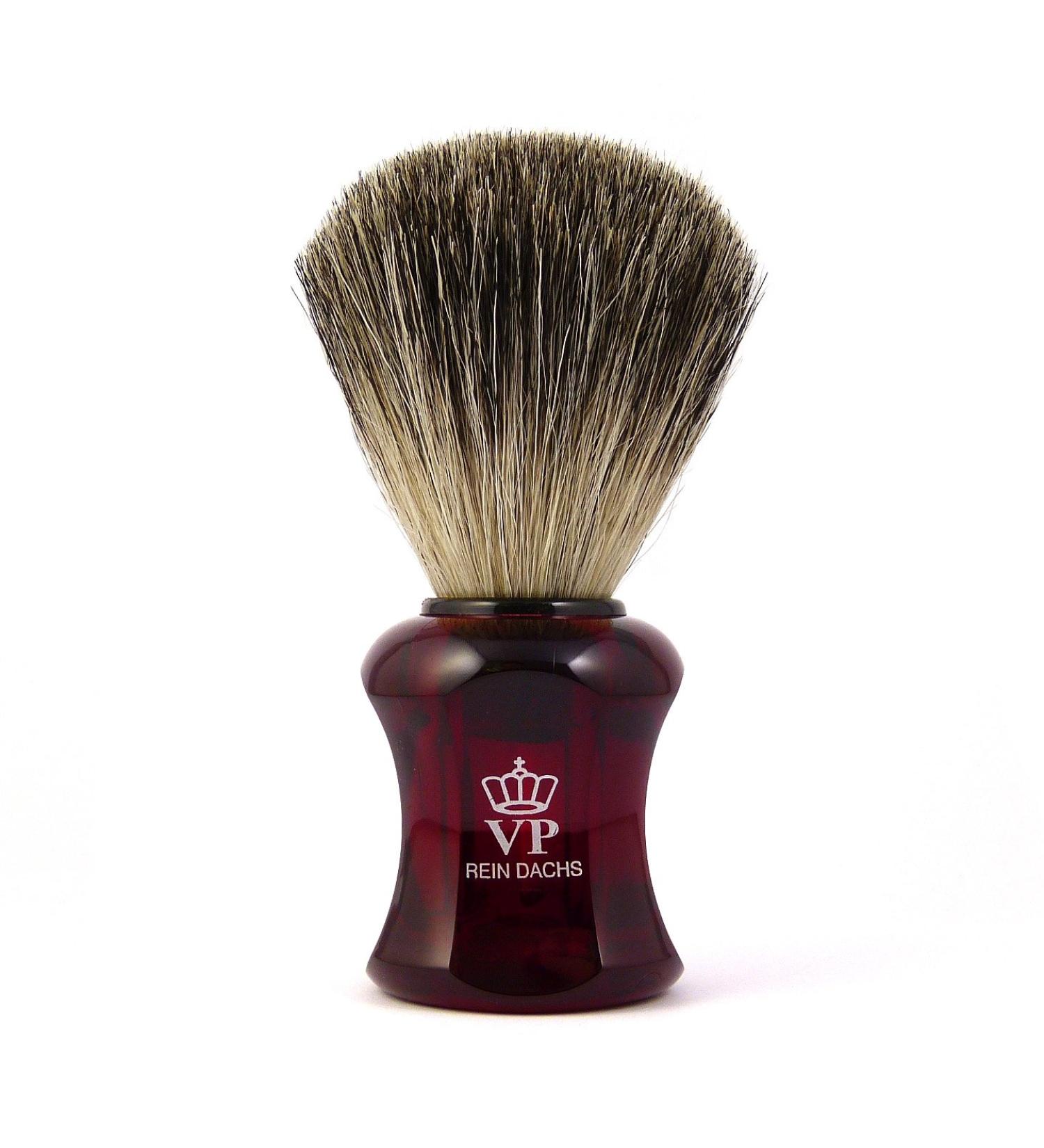 Shaving brush Royal VP - with real pure badger hair - red handle