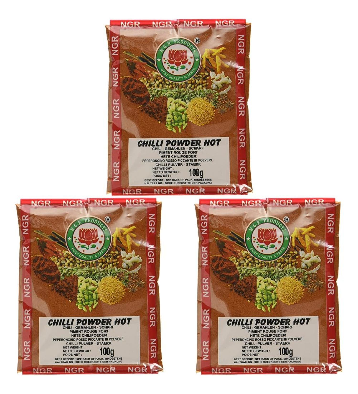 Ngr Chili powder hot 100g (1 x 100 g pack) (pack of 3) 1 1 piece (pack of 3)