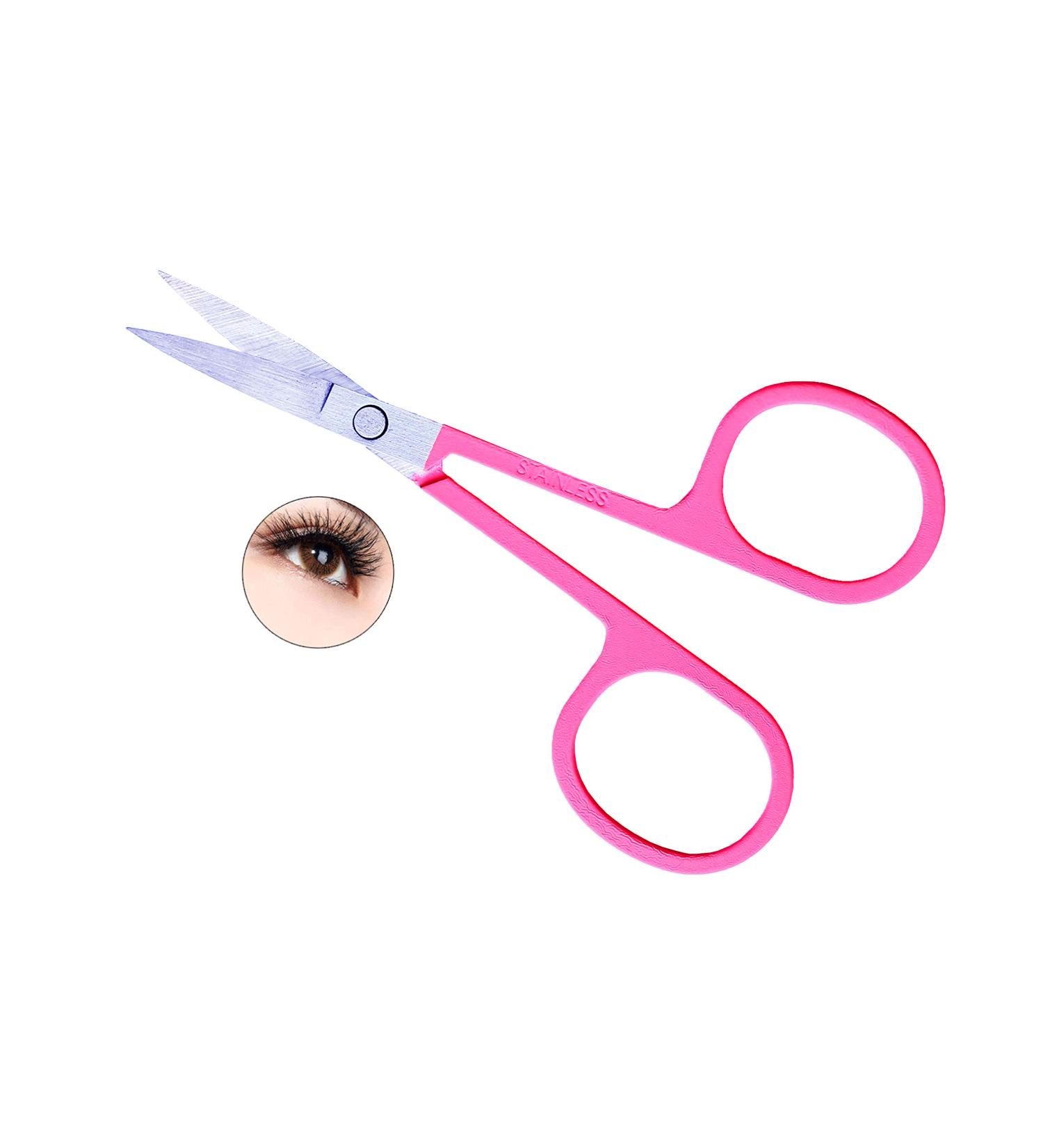 Hoyuji Magnetic Eyelash & Brow Scissors Set Stainless Steel, Pink - Buy Online on GoSupps.com