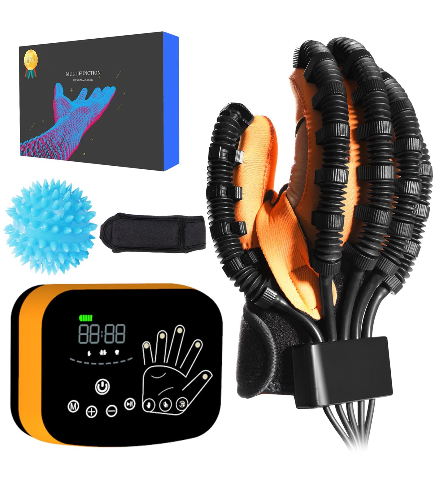 Motorized Right Hand Rehabilitation Glove Hand Equipment For Stroke Recovery Cerebral Palsy Equipment For Men And Women Rehabilitation Glove Set Including Finger Training Ball Right Hand-M - Buy Online on GoSupps.com