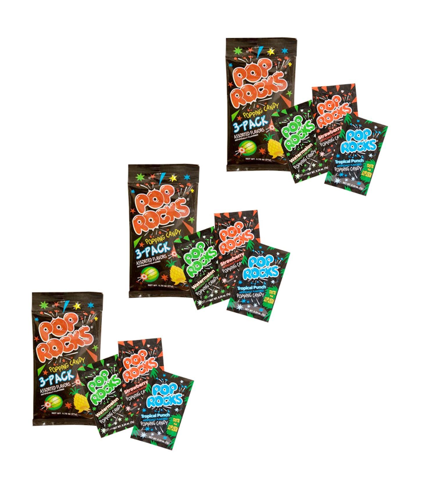 Pop Rocks Popping Candy 3-Pack - Watermelon, Strawberry, Tropical Punch - Bursting with Flavor! - Buy Online on GoSupps.com