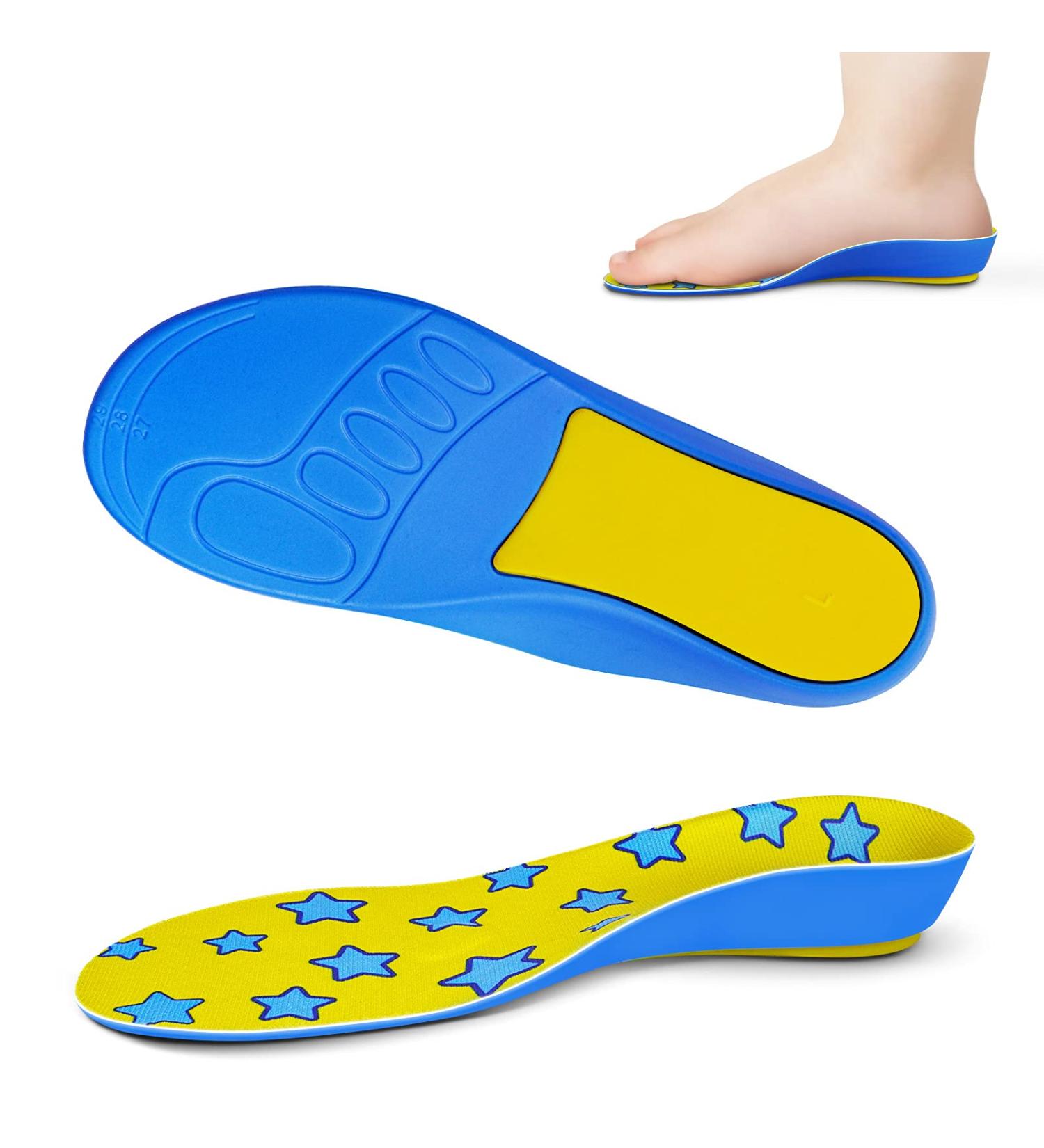 Popzoom Children's Orthopedic Shoes for Flat Feet | Inserts for Plantar Fasciitis & Overpronation - Blue M (EU27-29) - 205mm - Buy Online on GoSupps.com