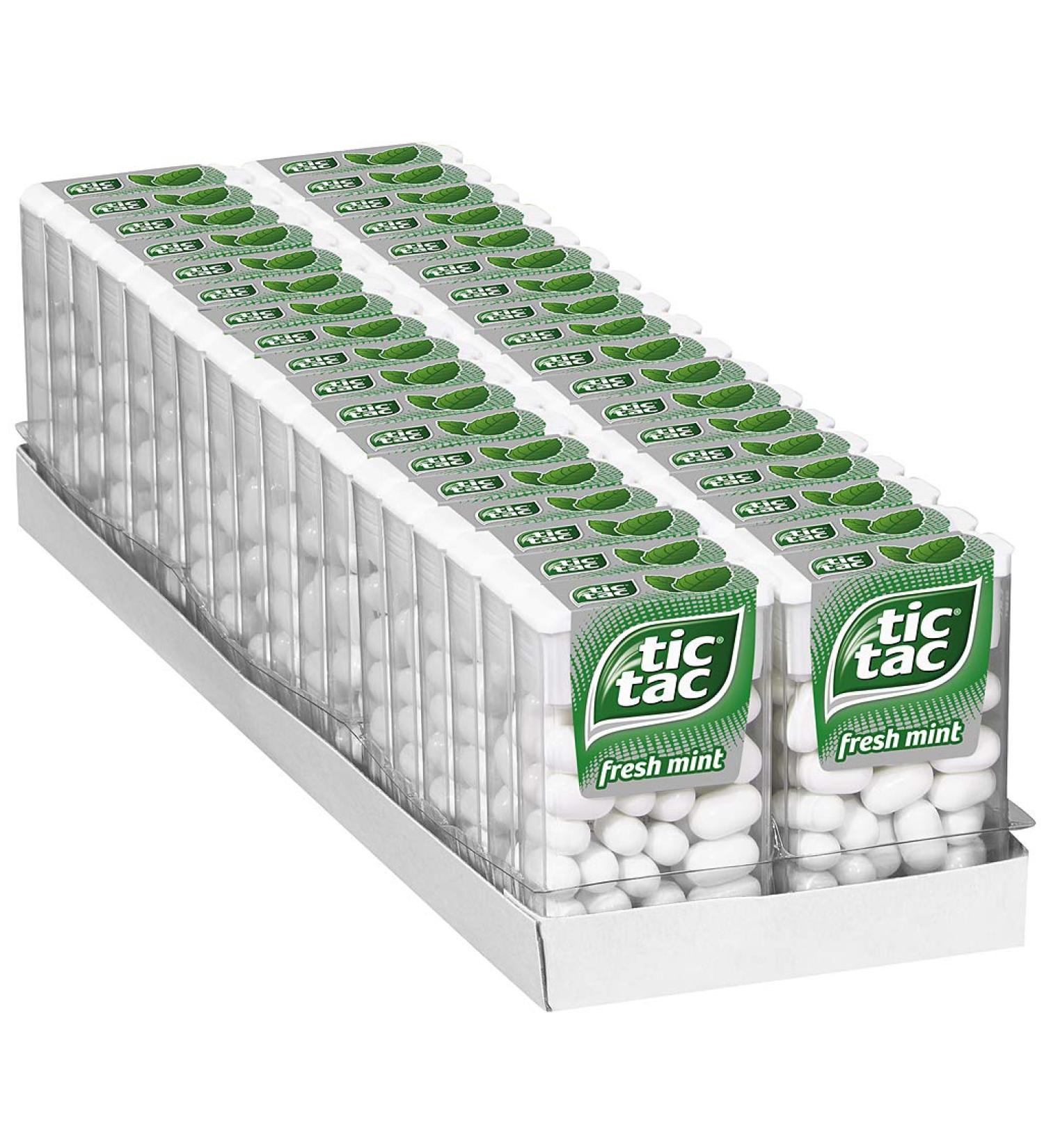 Ferrero Tic Tac Fresh Mint - Mint Flavored Dragees - 36 x 18g Packs - Order Internationally! - Buy Online on GoSupps.com