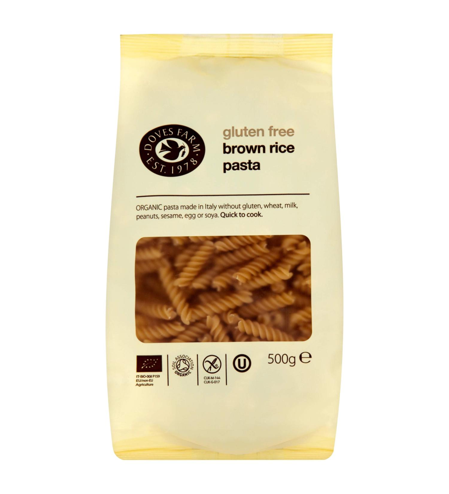 Doves Farm Organic Brown Rice Fusilli 1 X 500 G - Buy Online on GoSupps.com