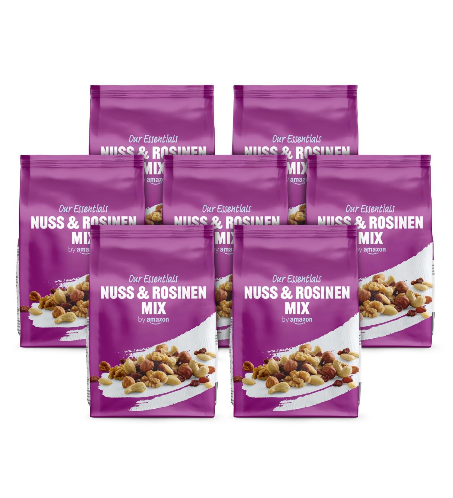 Buy Amazon Trail Mix Natural Nut & Raisin Mix - Unsalted 1400g (7 Packs of 200g) | Healthy Snack for International Shipping - Buy Online on GoSupps.com