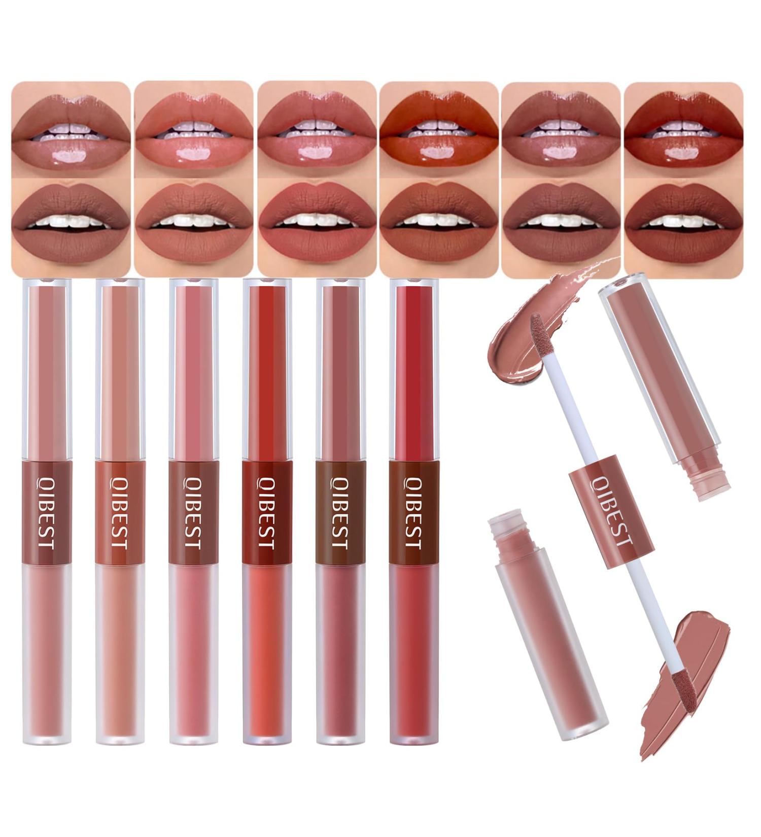 Matte Liquid Lipstick Set - 6 Colors Velvet Lip Glaze Long-Lasting & Smudge-Proof for Women | Ideal for Parties & Festivals - Buy Online on GoSupps.com