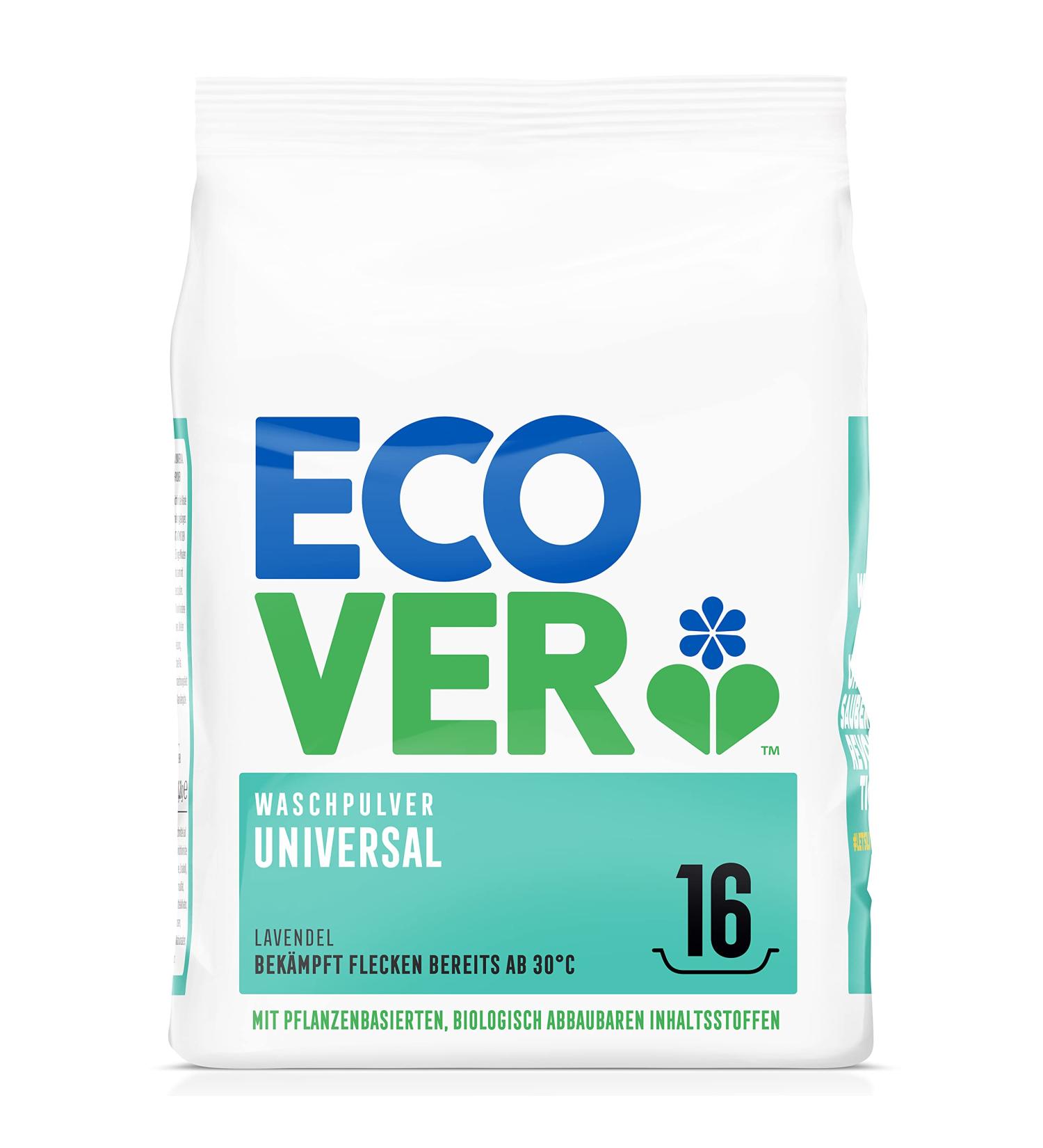 Ecover Concentrated Lavender Powder Laundry Detergent (1.2kg/16 Washes) - Complete Laundry Detergent with Plant-Based Ingredients - - Buy Online on GoSupps.com