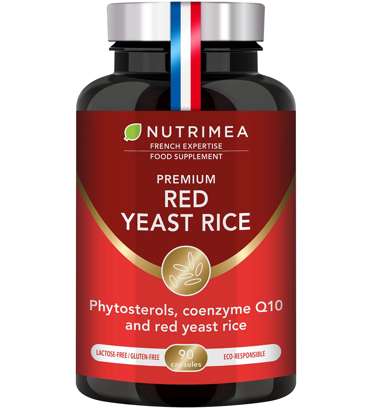 Red Yeast Rice Premium with Monacolin K 2 8mg, Coenzyme Q10, and Pine Phytosterols - 90 Capsules - Buy Online on GoSupps.com