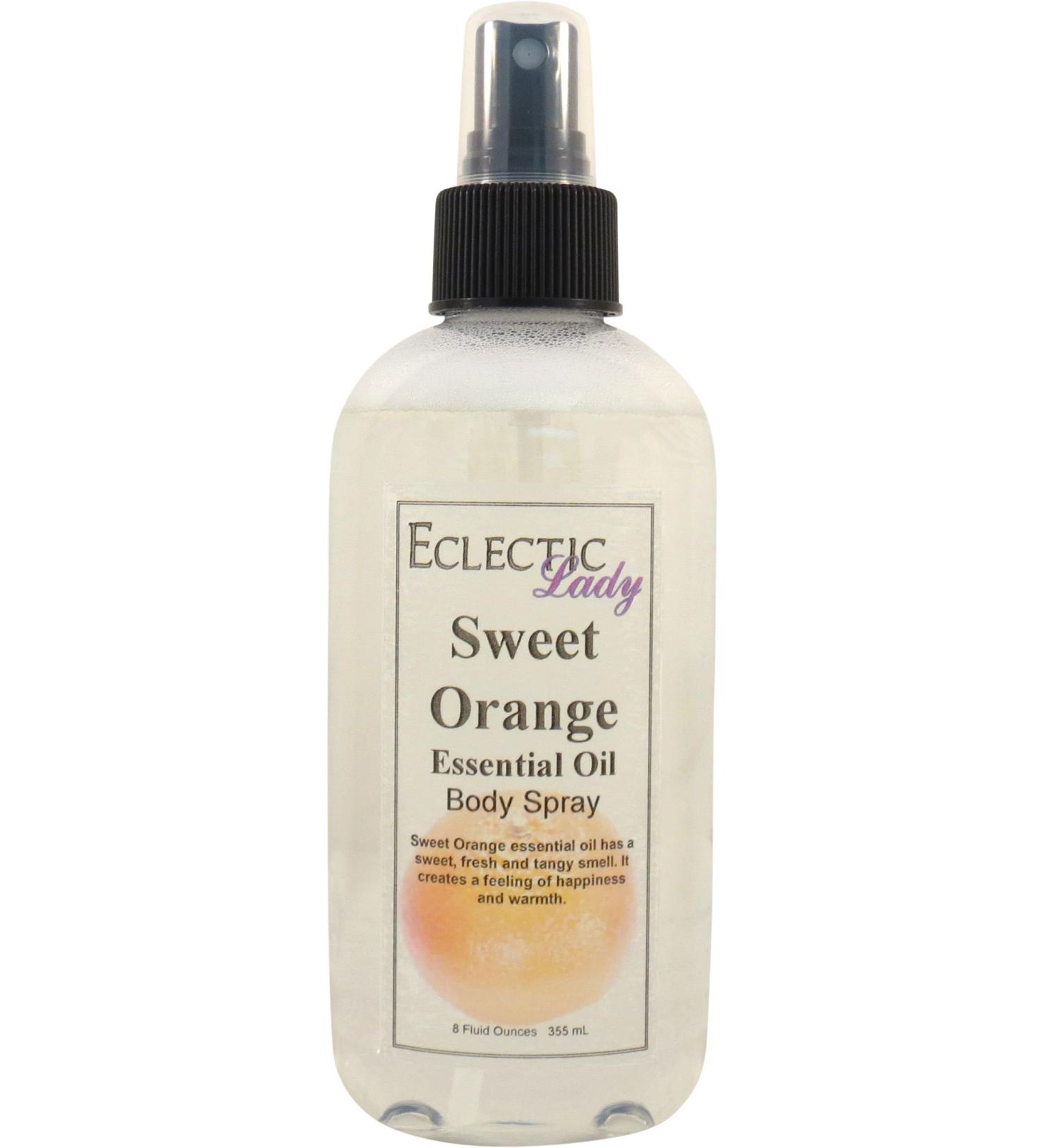 Sweet Orange Essential Oil Body Spray 8 ounces Body Mist for Women with Clean Light & Gentle Fragrance Long Lasting Perfume with Comforting Scent for Men & Women Cologne with Soft Subtle Aroma Regular Strength 8 Fluid Ounces - Buy Online on GoSupps.com