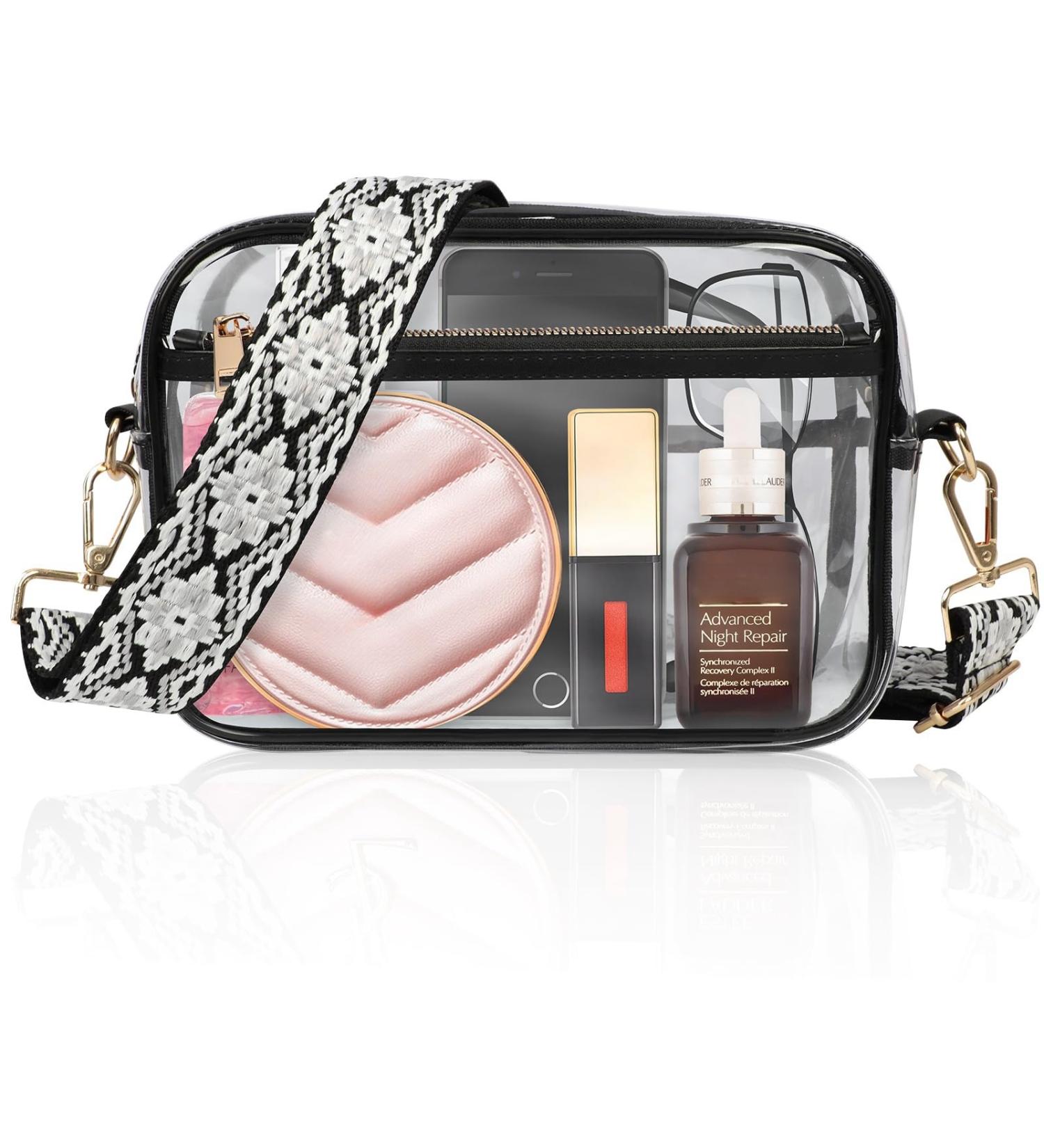 Upifen Transparent Stadium Bag for Women - Waterproof Crossbody Shoulder Bag with Adjustable Straps - Buy Online on GoSupps.com