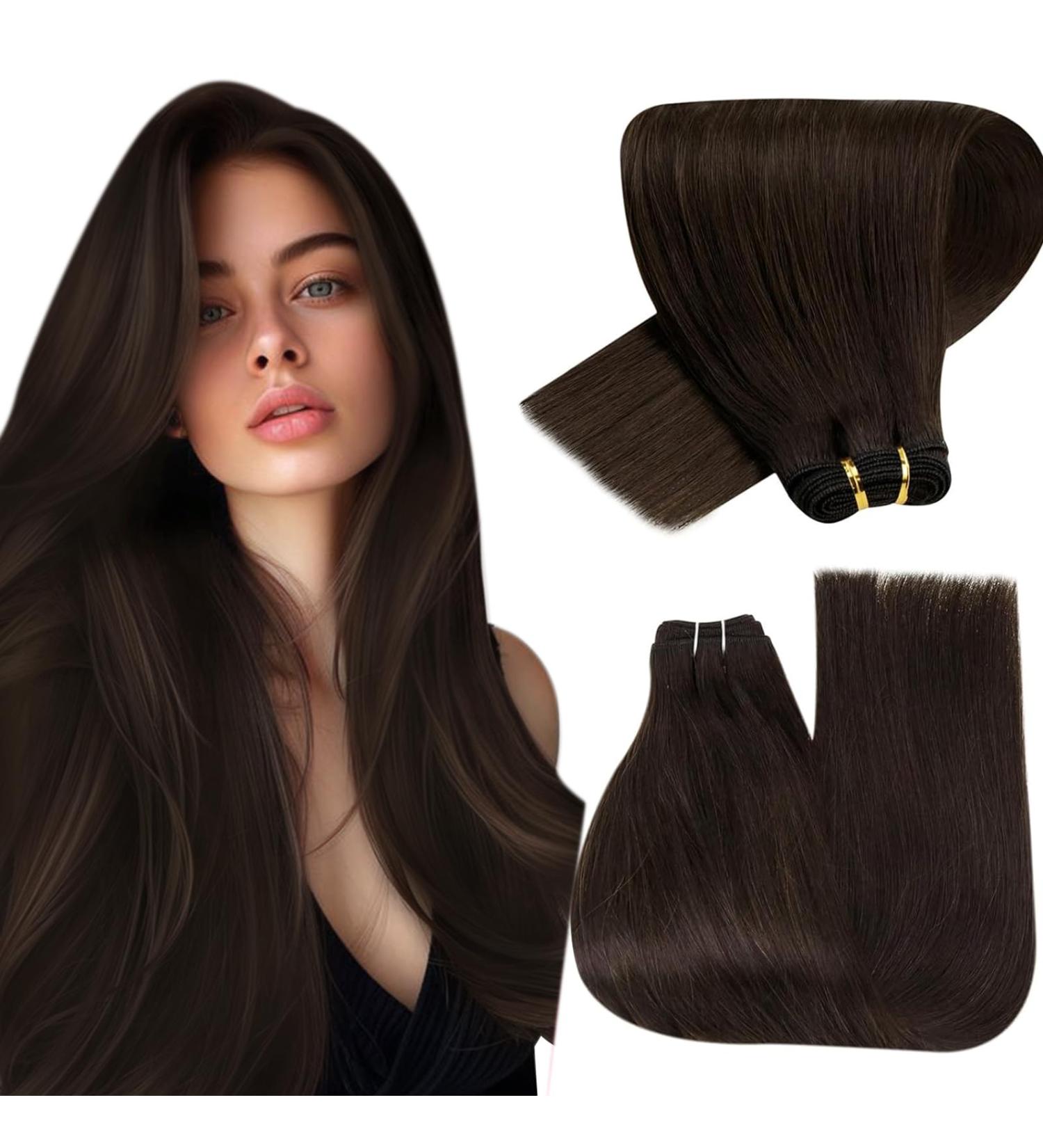 Buy Hetto Real Hair Treats Extensions #2 Darkest Brown 100g 50cm - Premium Remy Hair Tress for Luxurious Volume - Buy Online on GoSupps.com