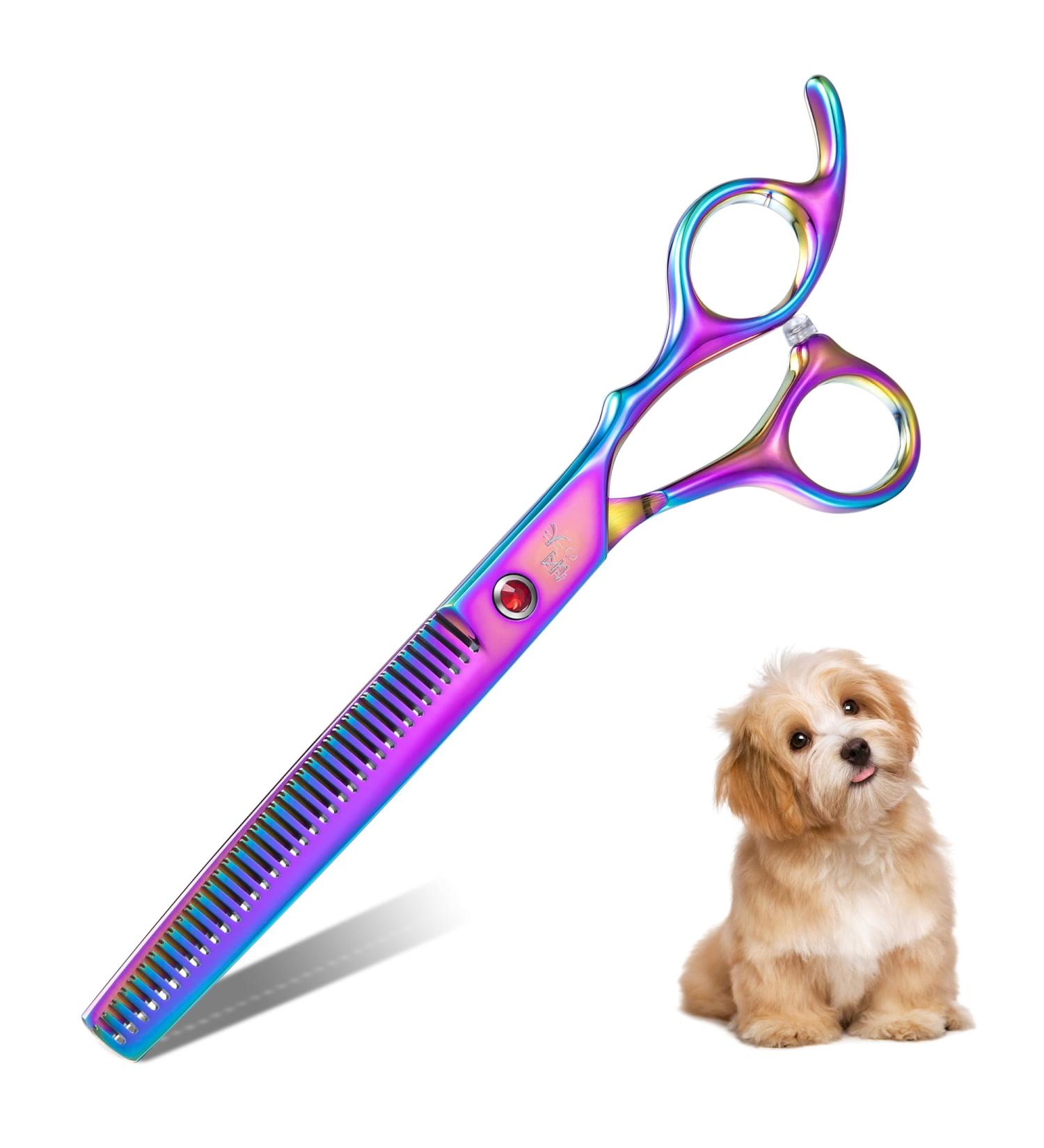 DRGSKL Professional Effilier Scissors - Rainbow Blender Grooming Scissors for Medium & Large Pets | Japanese Stainless Steel 440C - Buy Online on GoSupps.com
