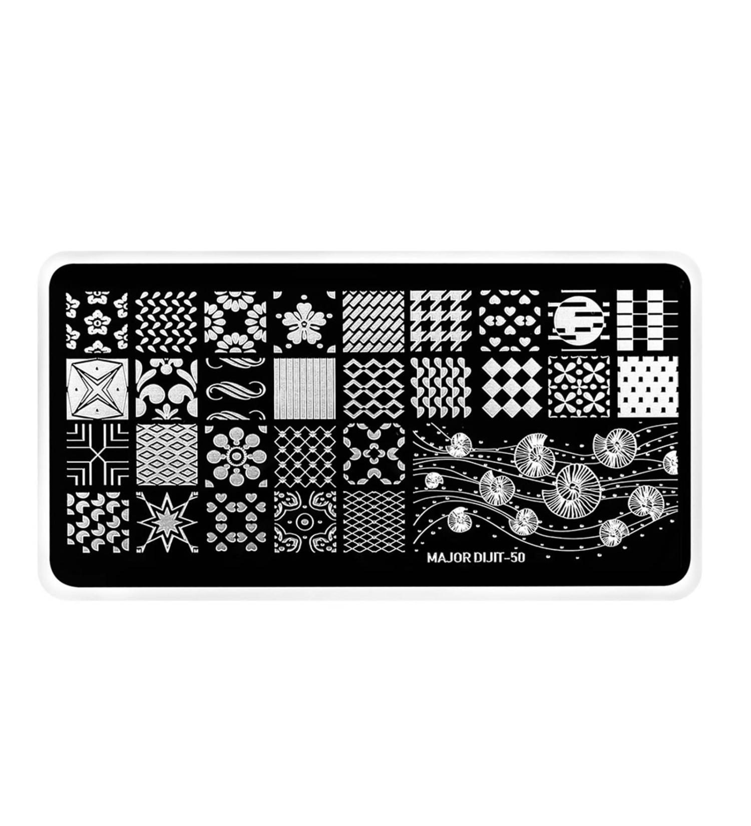 Premium Stainless Steel Nail Art Templates for Women | Halloween & Christmas Patterns | Manicure Printing Plates - Buy Online on GoSupps.com