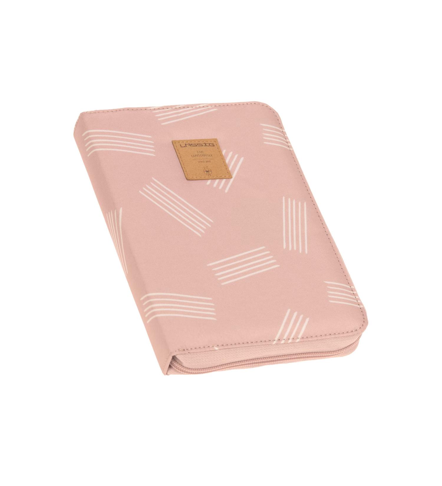 L SSIG Mama Maternity Pass Cover - U-Booklet Bag & Document Pouch in Soft Stripes Rose | Stylish & Functional Shipping Worldwide - Buy Online on GoSupps.com