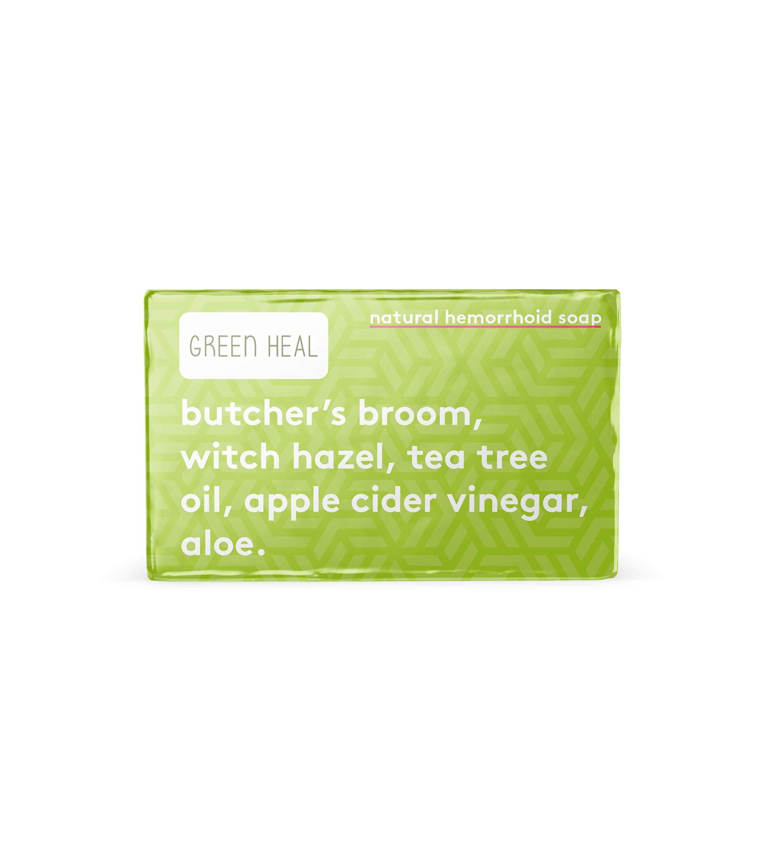 Green Heal Organic Hemorrhoid Soap for Sensitive Skin - SLS Free Soothing Formula - 1 Bar - Buy Online on GoSupps.com