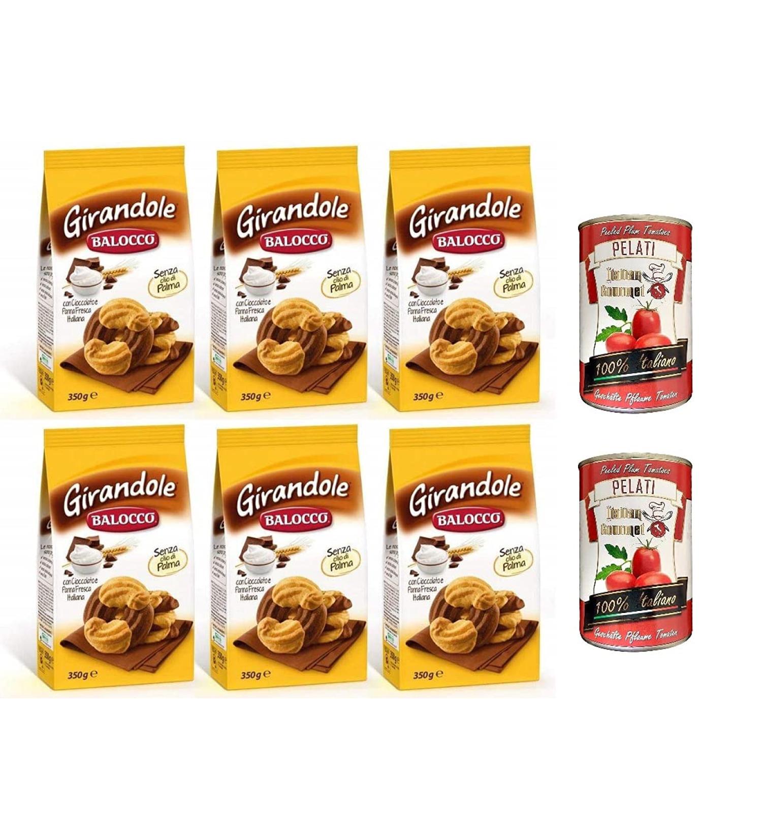  Italian Gourmet E.R. Balocco Girandole Pack of 6 boxes of biscuits with chocolate and cream 700g of biscuits + gourmet Italian 100% Italian 2 boxes of 400g - Buy Online on GoSupps.com