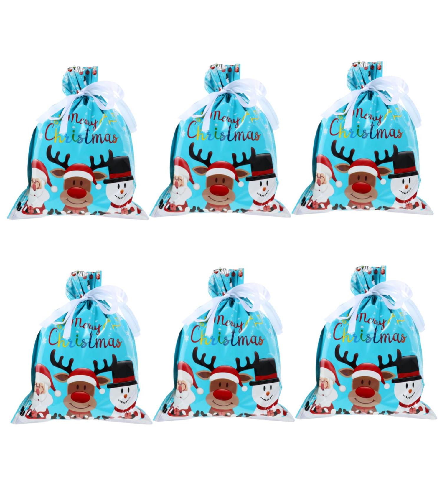 KOMBIUDA Santa Bags 6 Pcs Biscuit Drawstring Bag Candy Bags Xmas Goodie Bag Xmas Candy Pouch Child Christmas Bag - Buy Online on GoSupps.com