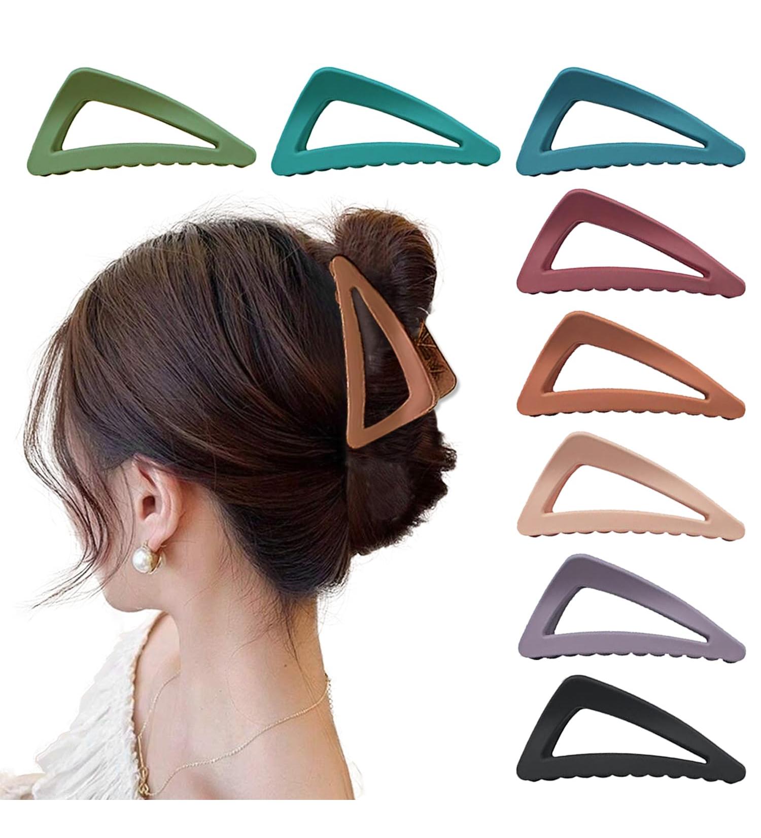Aervtnny 8 Pcs Hair Claw Clips for Women Girls 3.1" Nonslip Durable Matte Medium French Jaw Clip for Thin Hair Strong Hold Straight Long Hair Cute Hair Styling Accessories - Buy Online on GoSupps.com