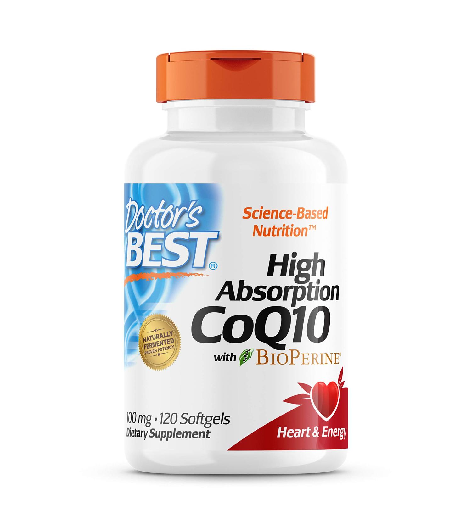 Doctor's Best High Absorption CoQ10 100 mg with BioPerine - 120 Softgels - Buy Online on GoSupps.com